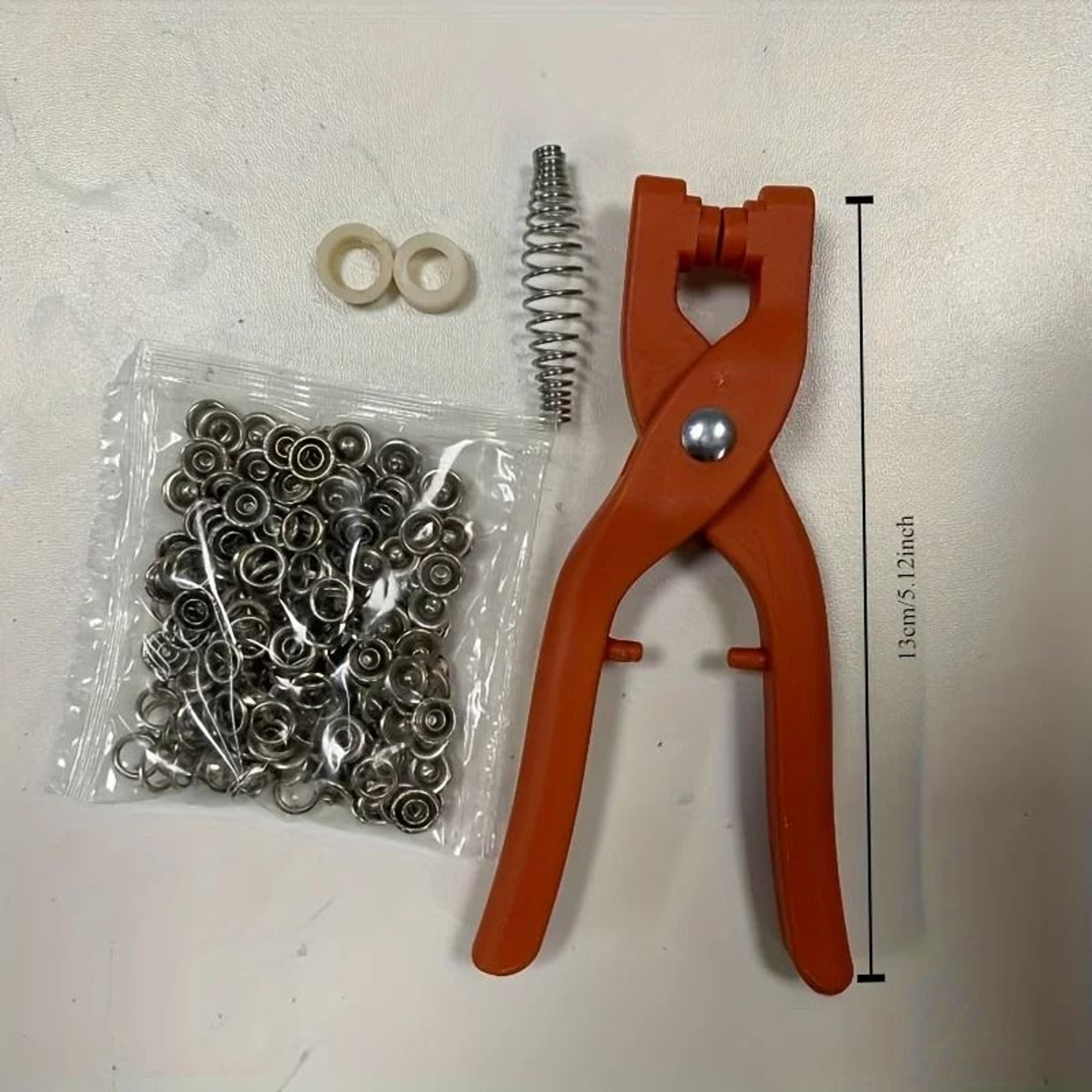 50 Piece Snap Button Kit With Manual Press Pliers 6