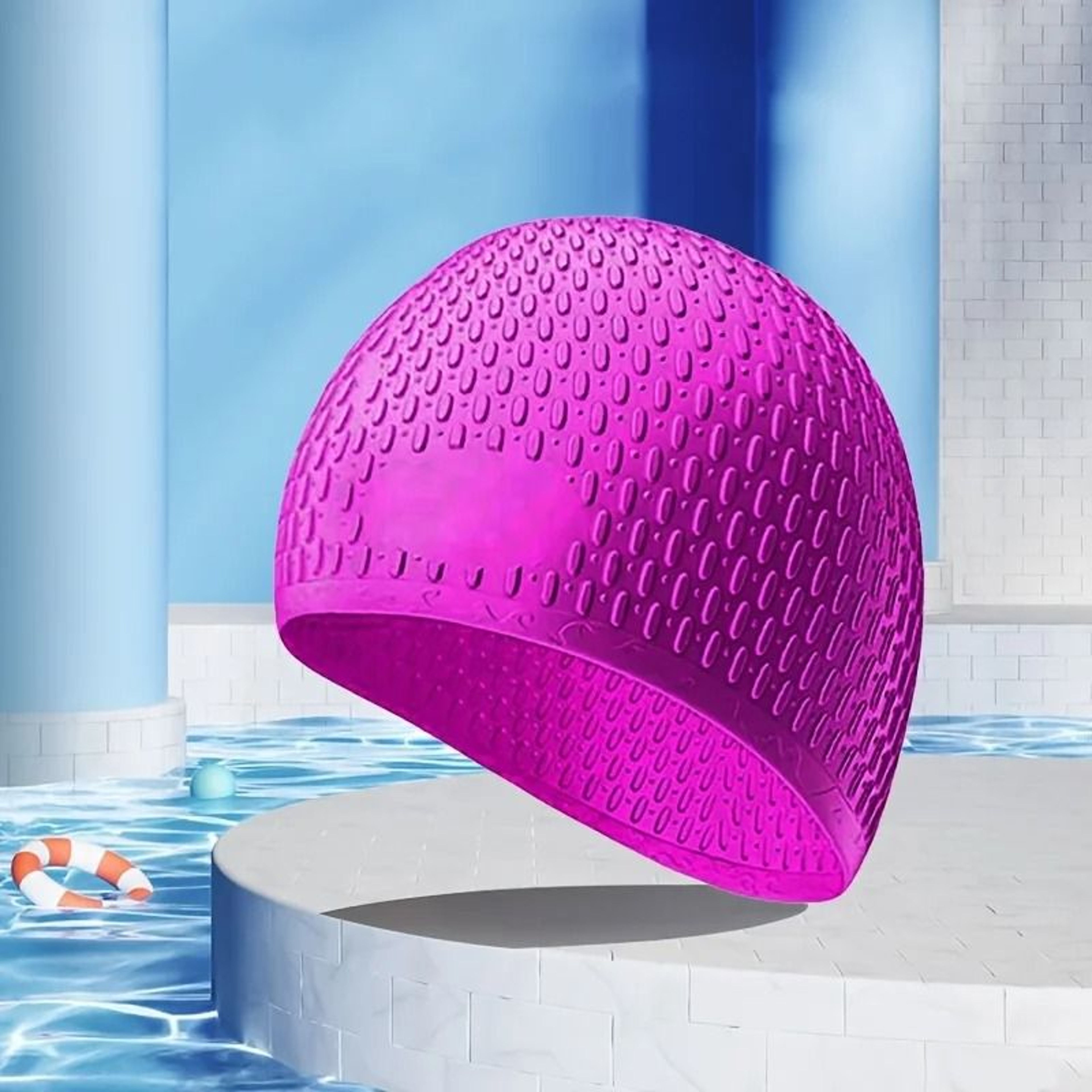 Unisex High Elasticity Silicone Swim Cap 6