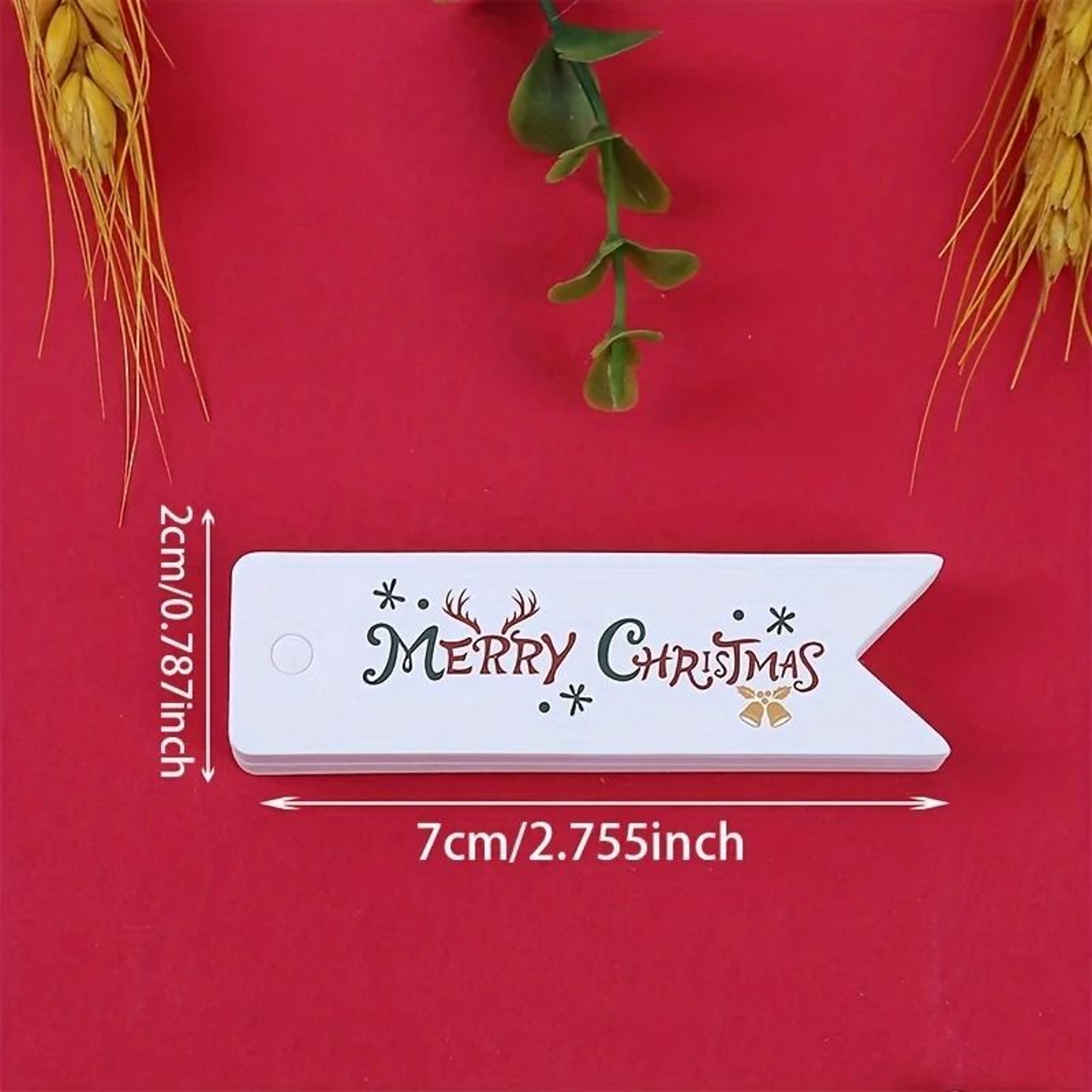 100 Piece Merry Christmas Kraft Paper Gift Labels 2