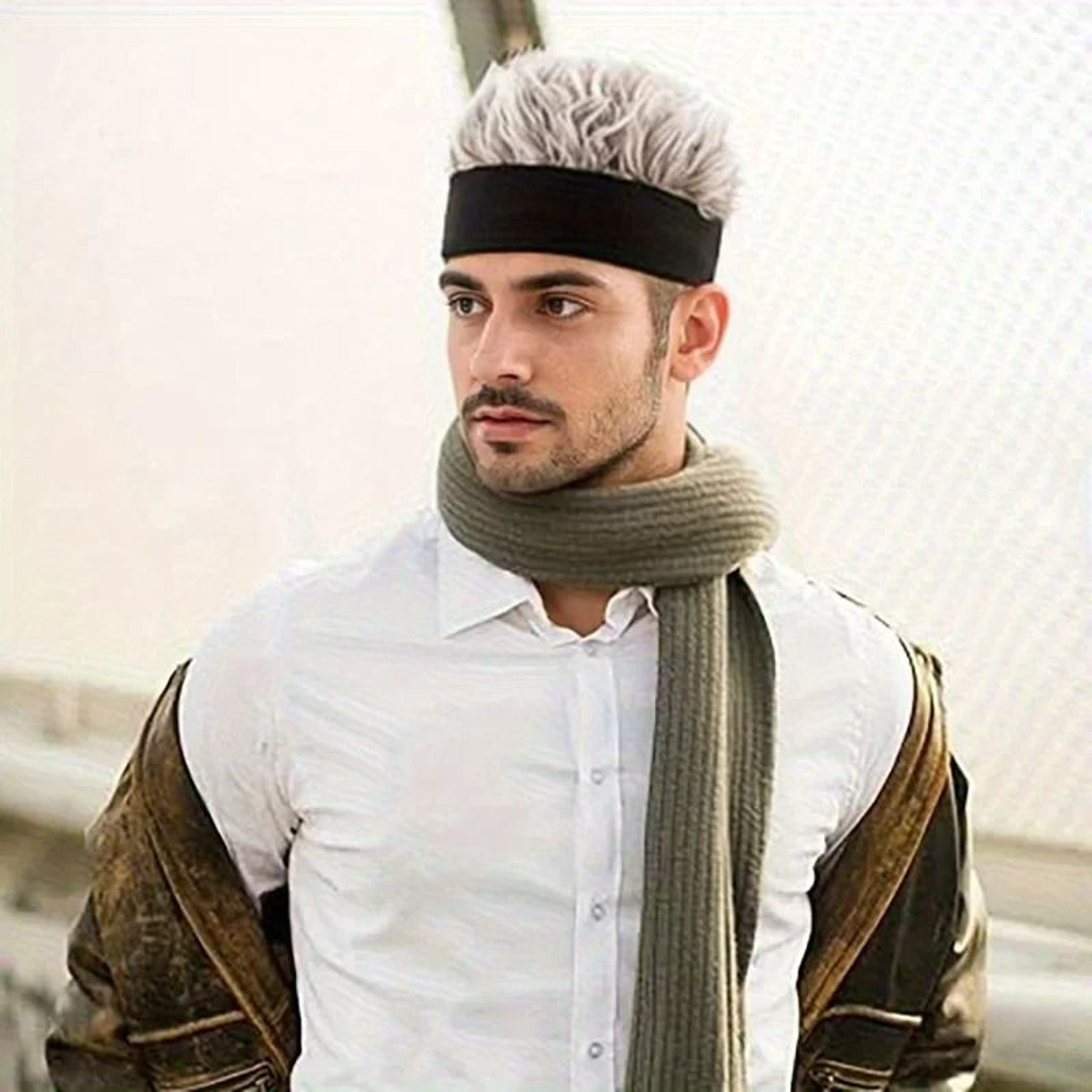 Personalized Mens Wig Knitted Hat 1