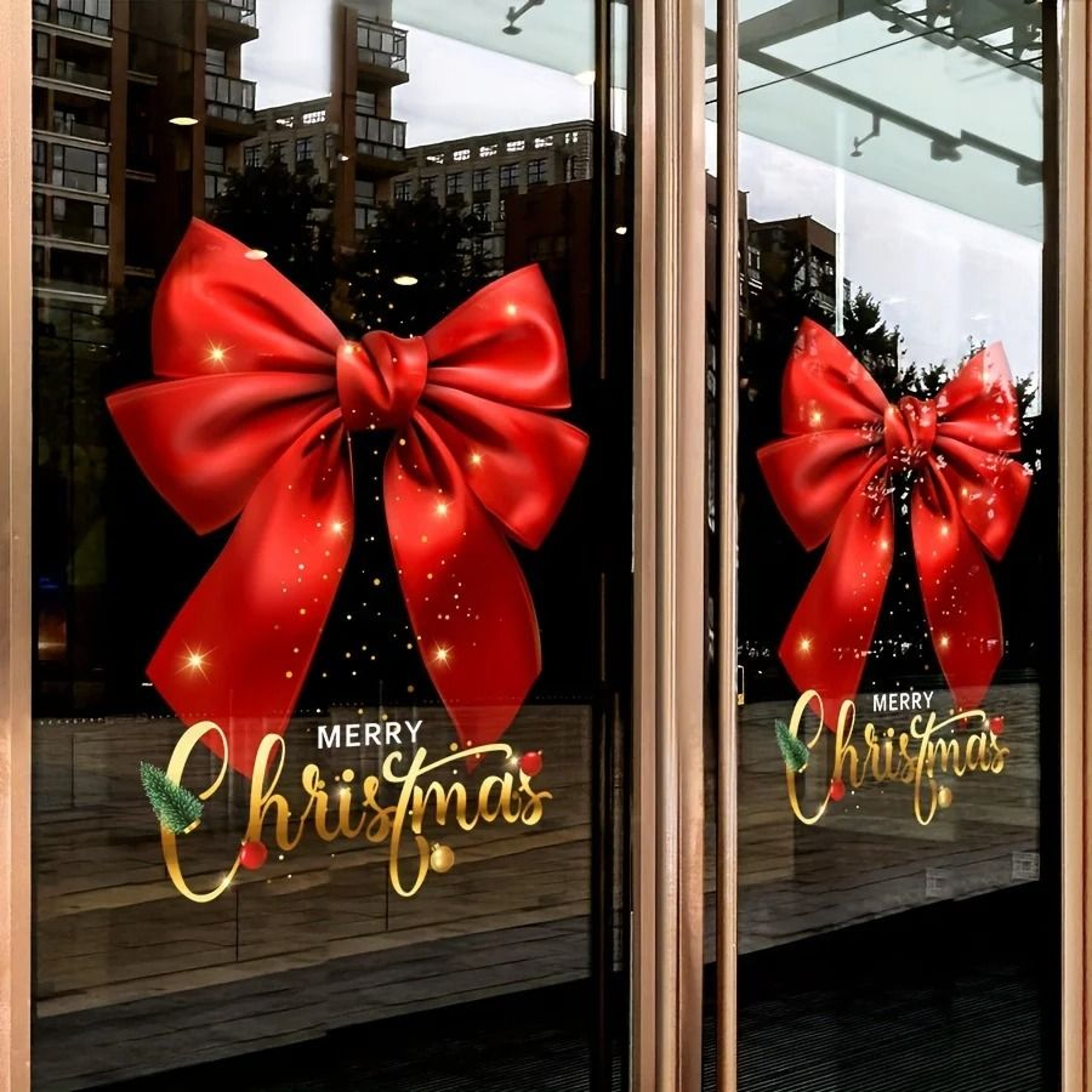 Festive Christmas Electrostatic Window Sticker 1
