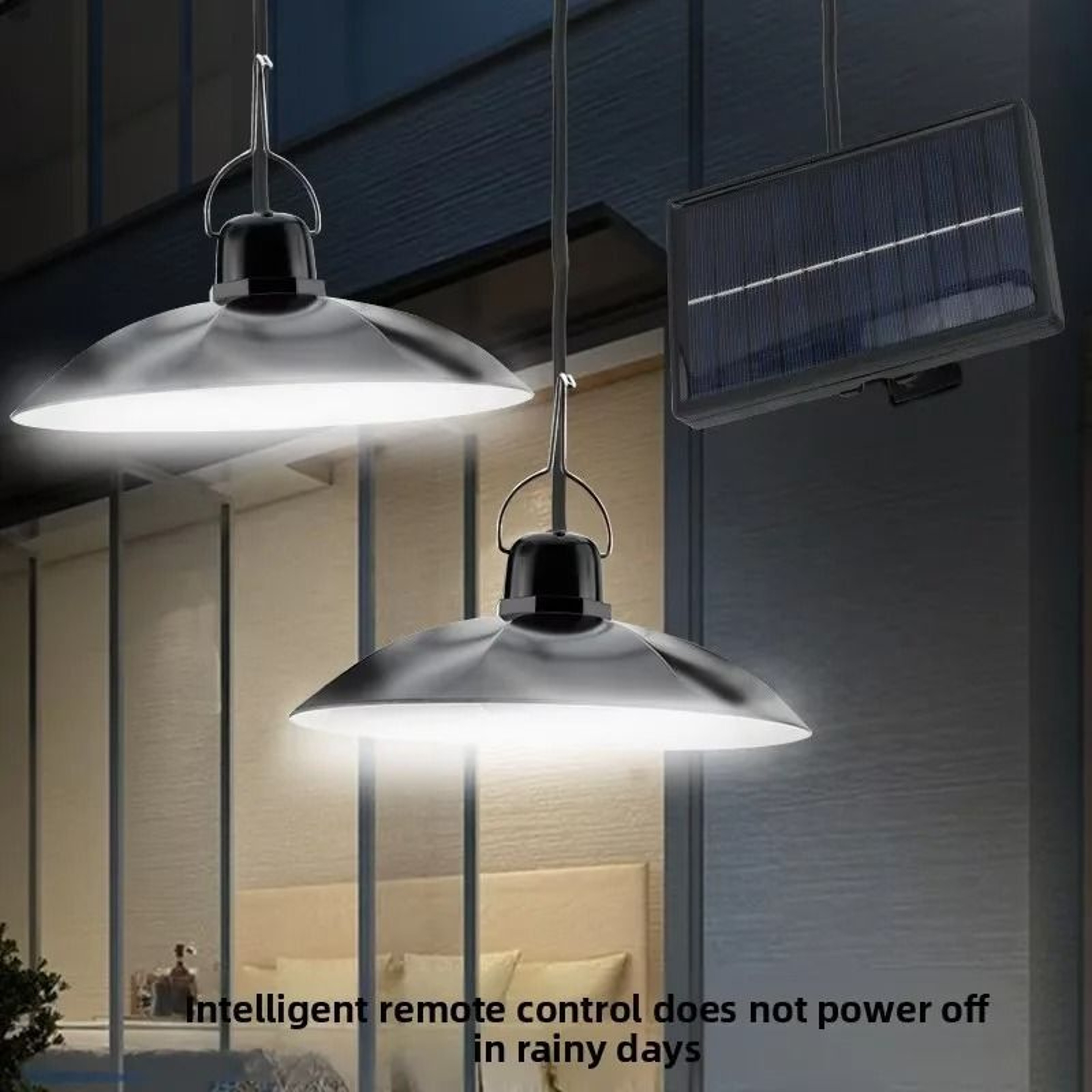 Split Type Dual Head Solar Pendant Light 3