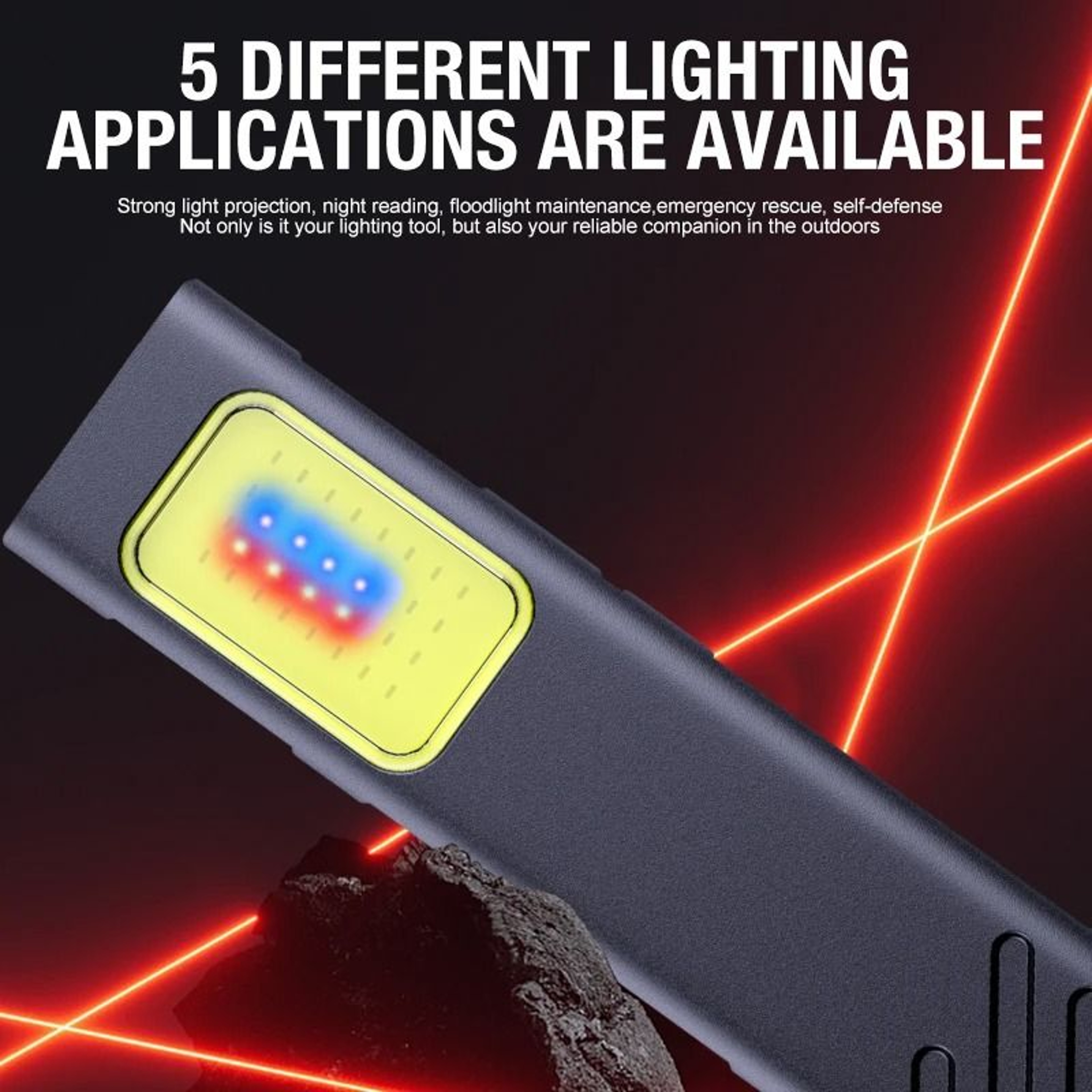 Magnetic Dual Light Source COB Work Light 5