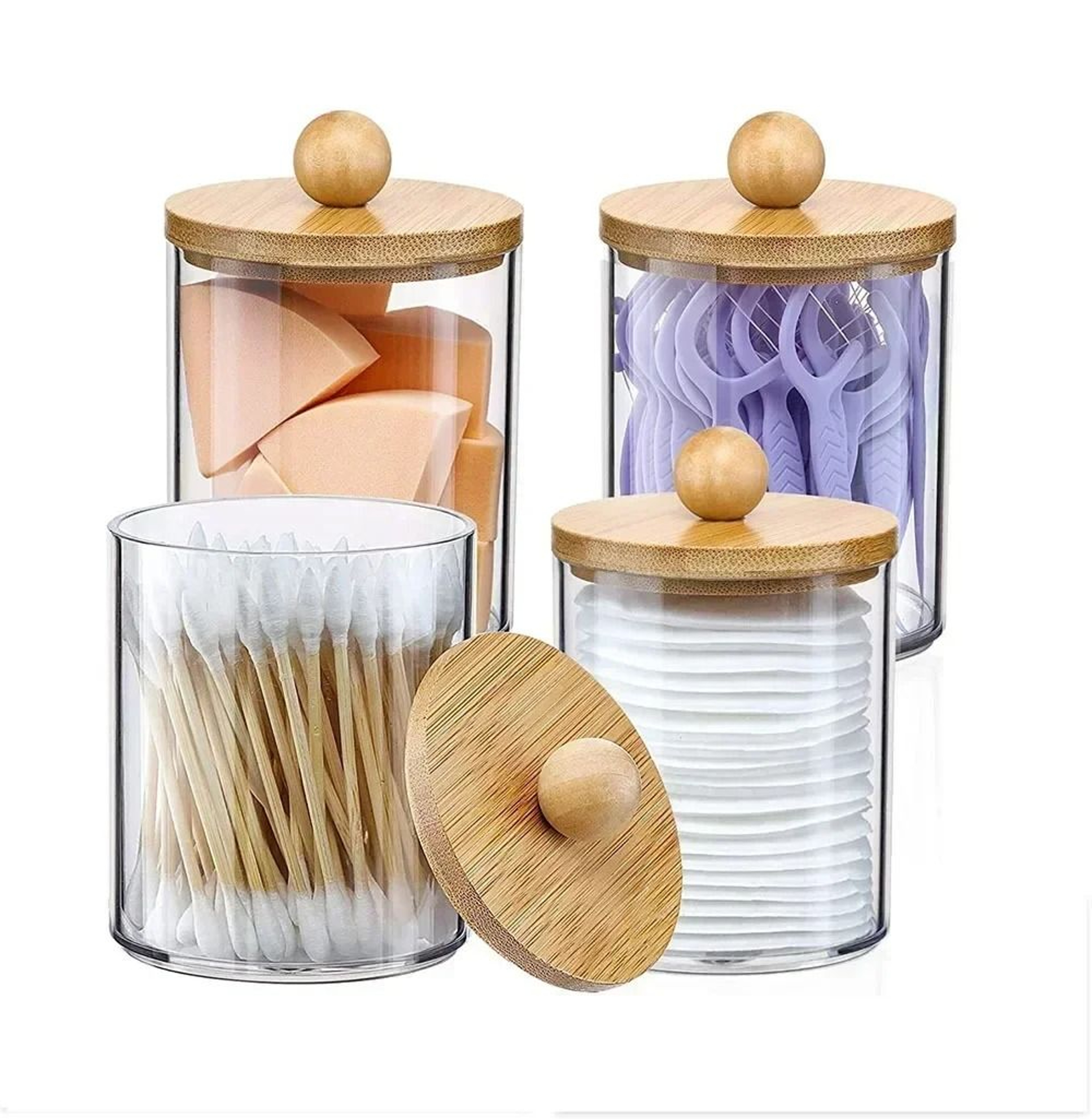 Crystal Clear Multi Purpose Desktop Storage Canister 1