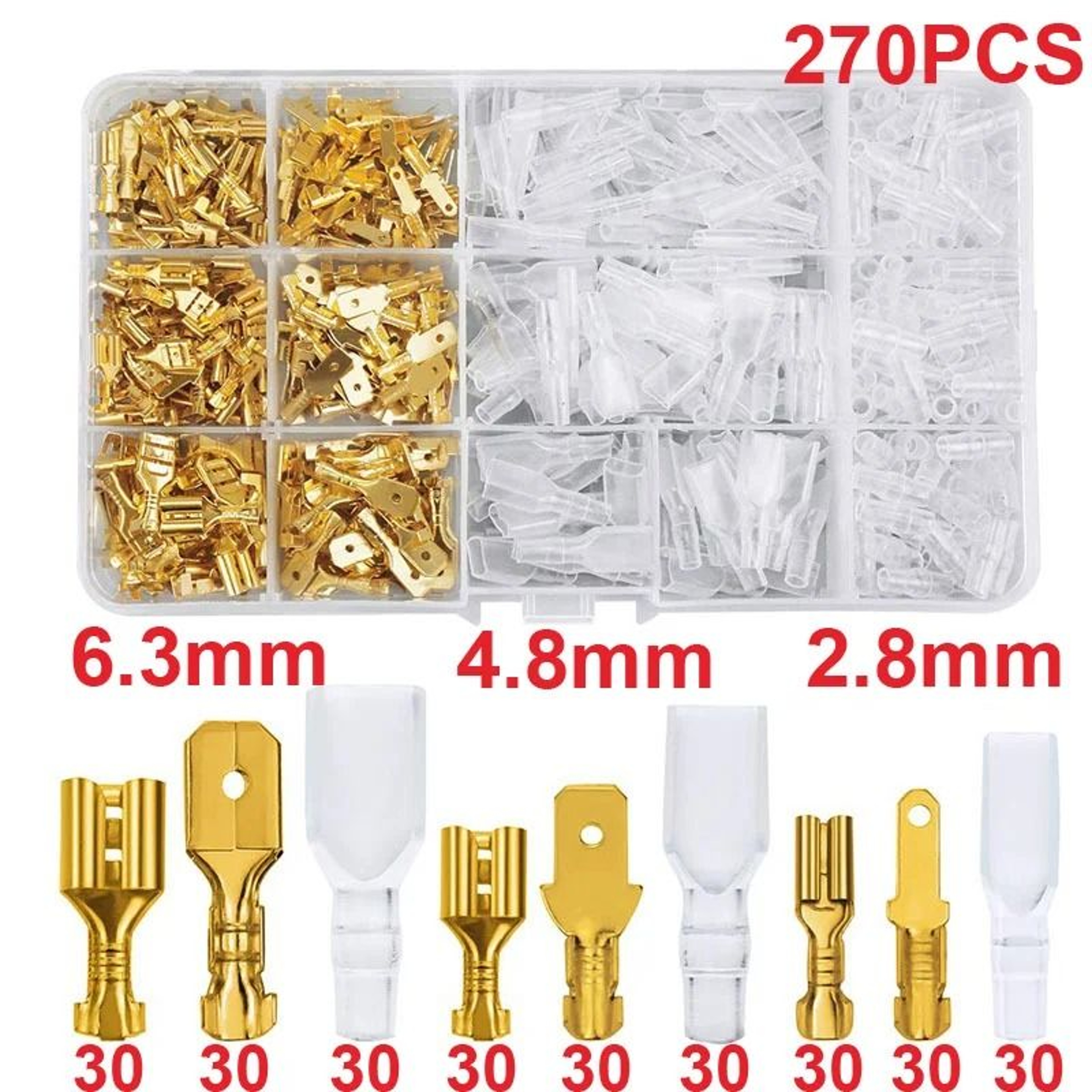 Professional Grade Insulated Spade Terminal Connection Kit 10