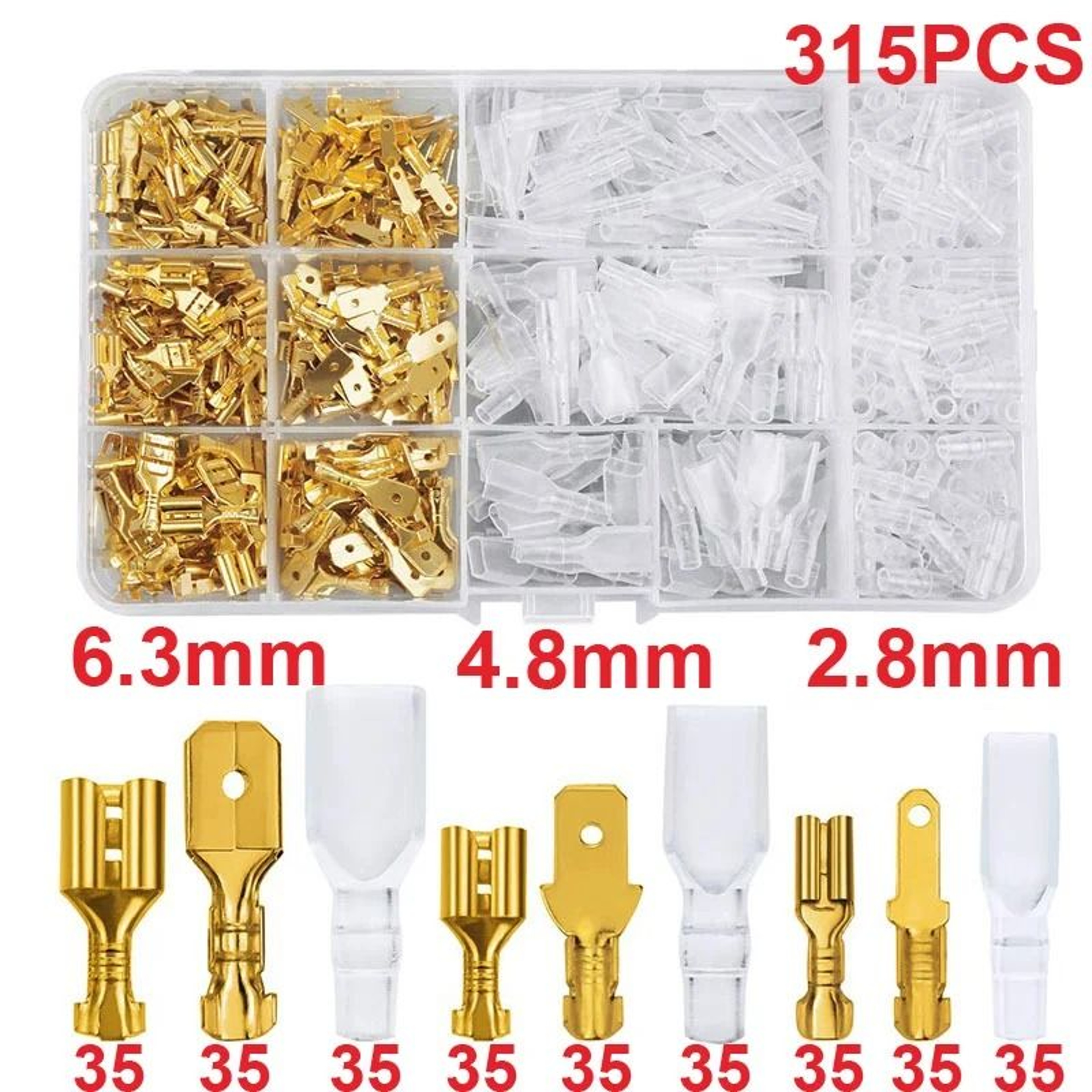 Professional Grade Insulated Spade Terminal Connection Kit 12