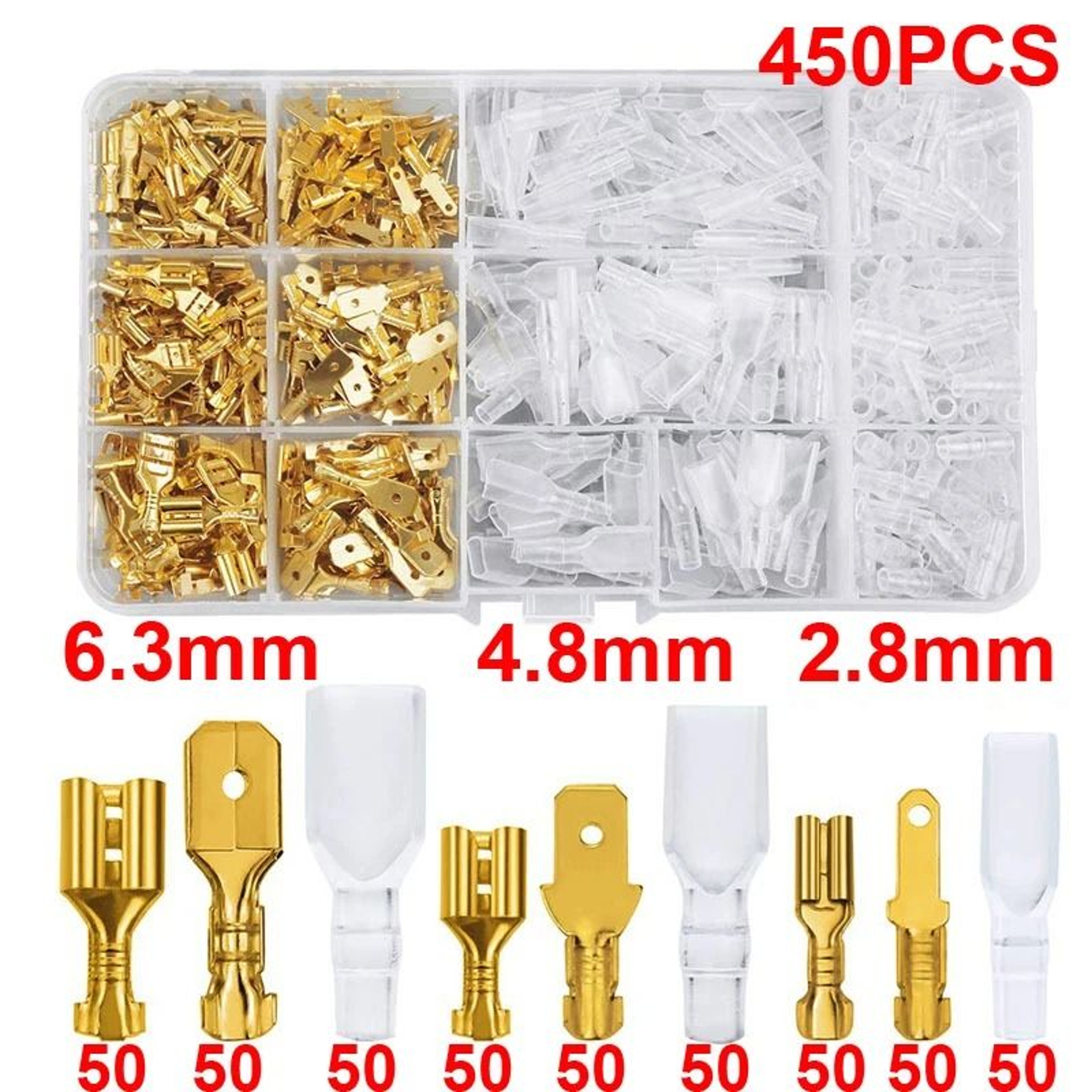 Professional Grade Insulated Spade Terminal Connection Kit 14
