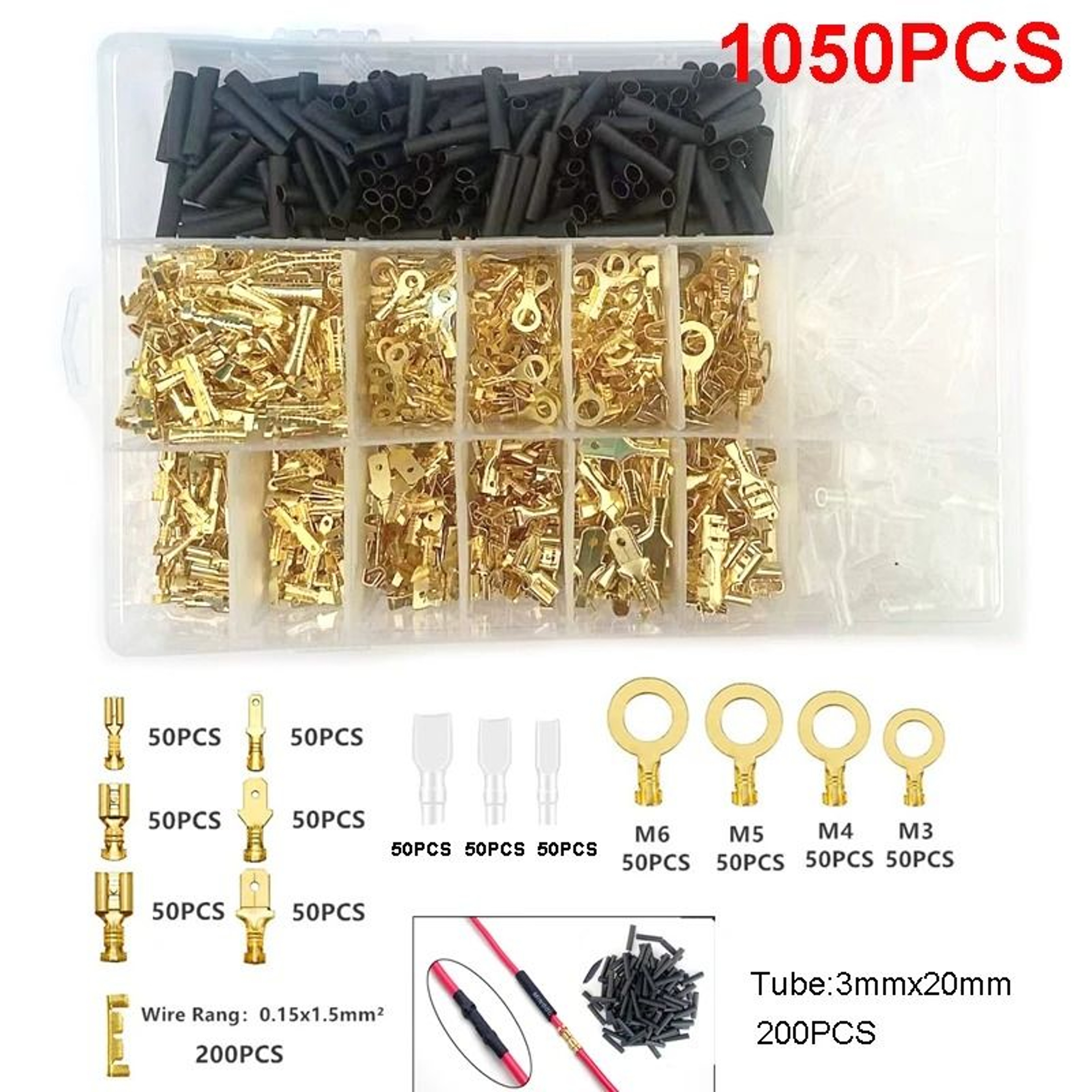Professional Grade Insulated Spade Terminal Connection Kit 18