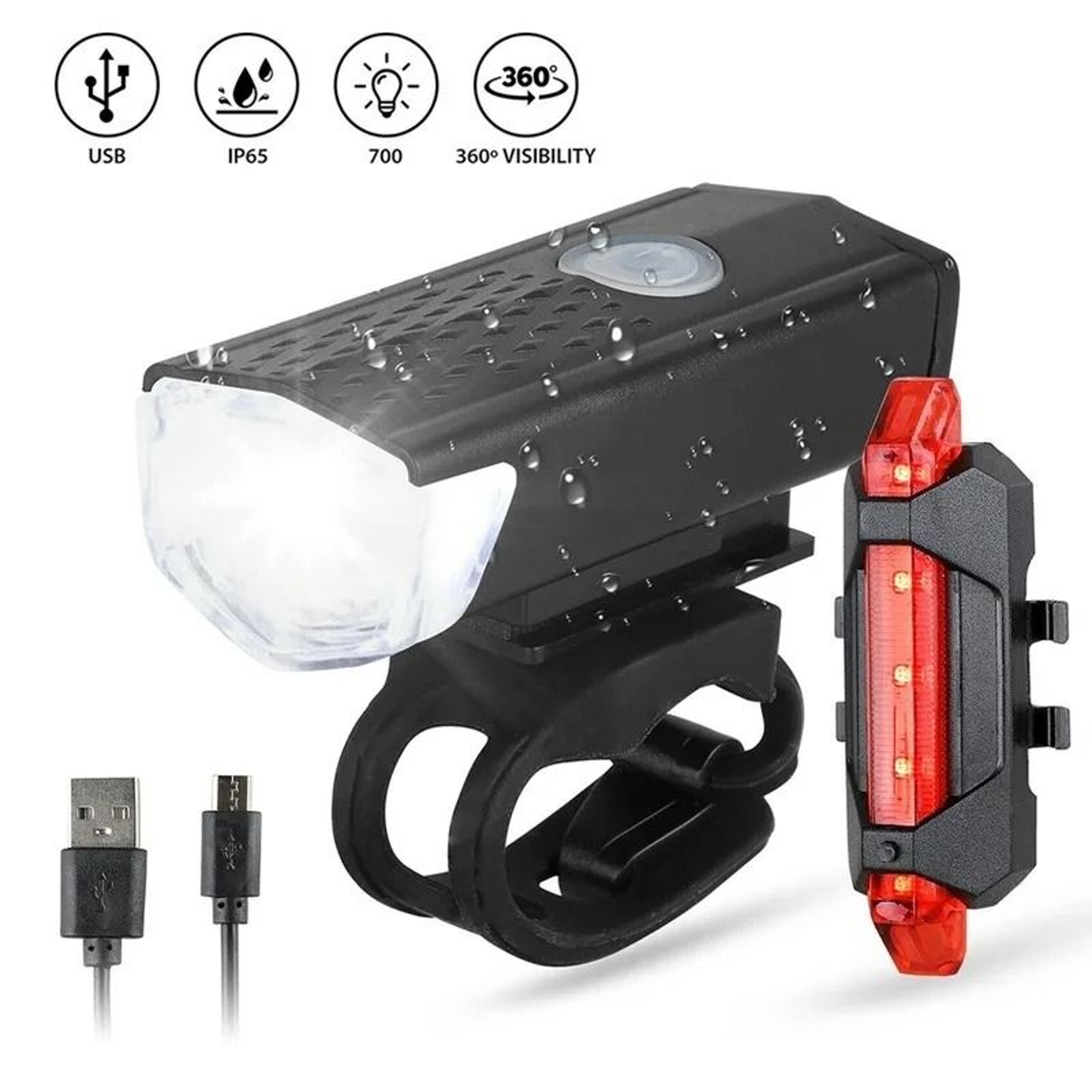 Professional High Visibility Rechargeable Cycling Safety System 0