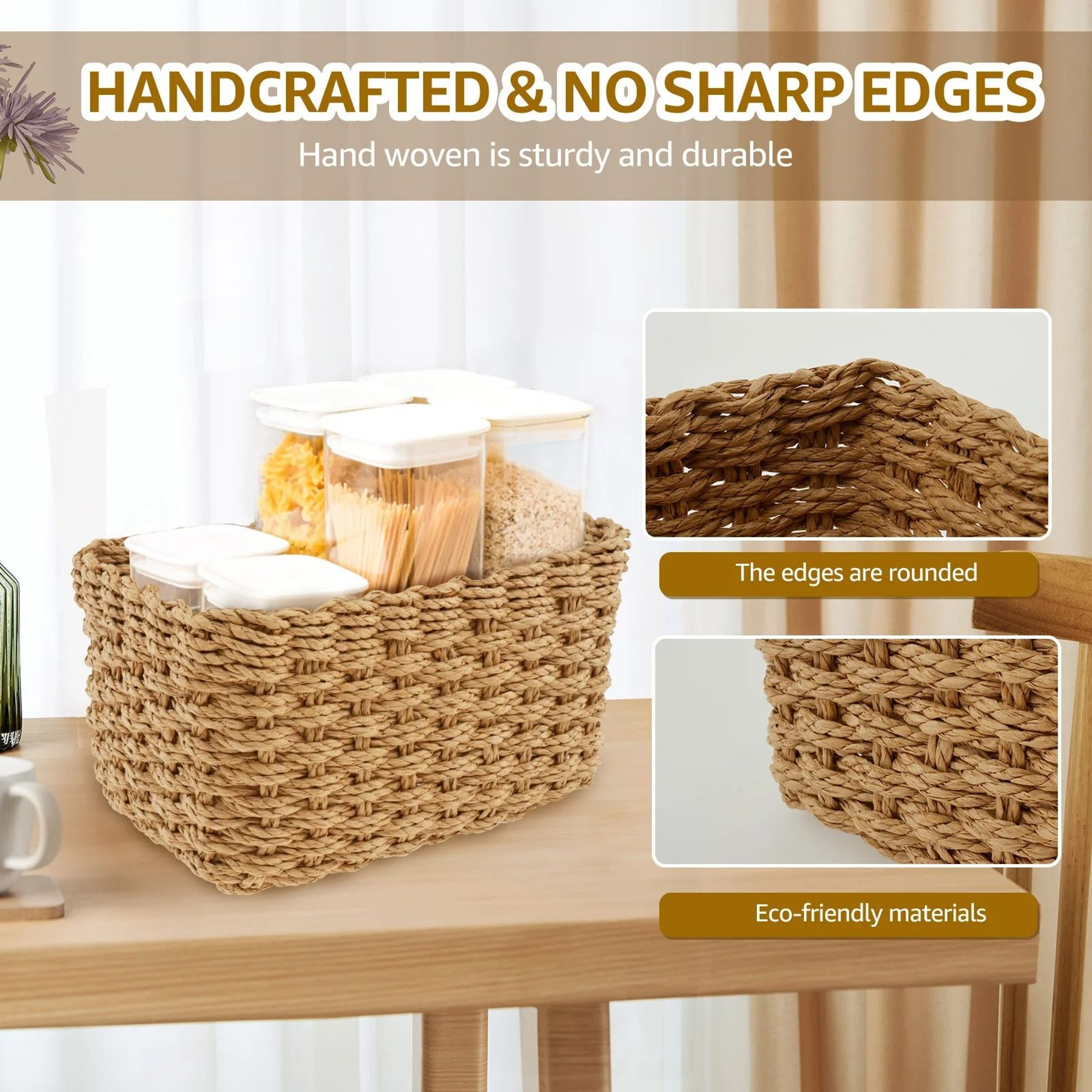 Grass Woven Storage Baskets 3