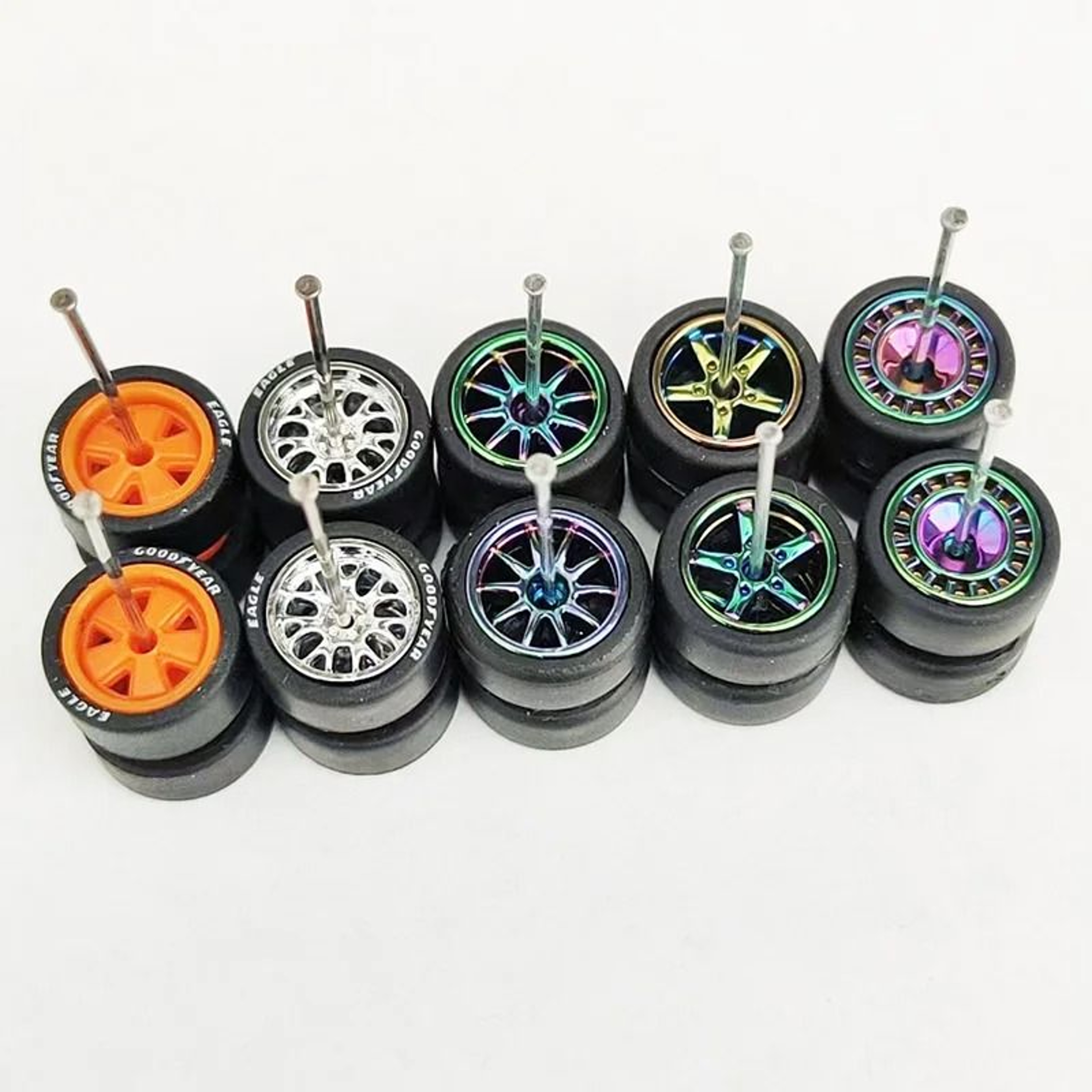 164 Scale Custom Alloy Wheels And Rubber Tires 1