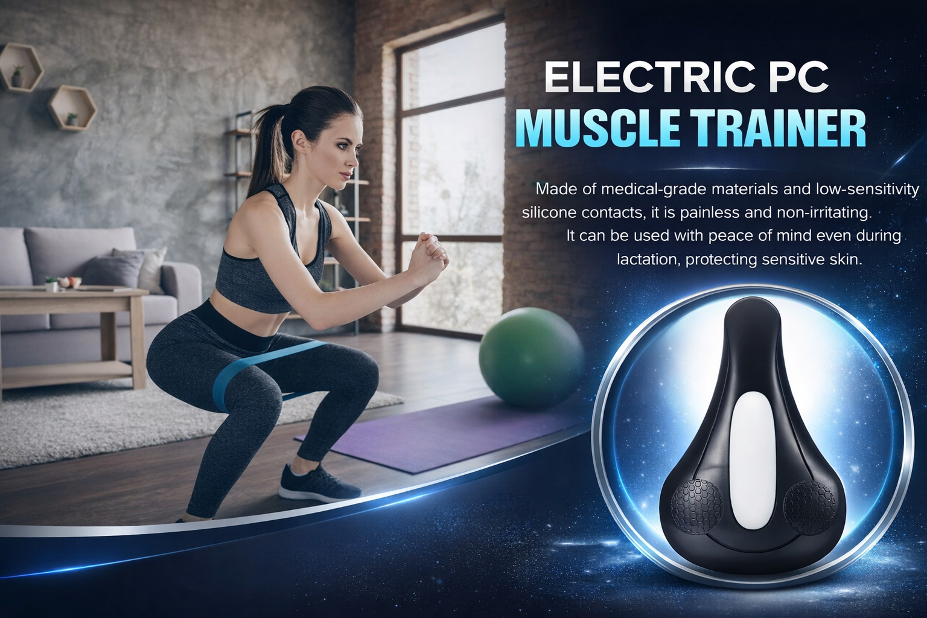 Electric Pelvic Floor Trainer for Men and Women with Adductor and Muscle Toning Functions – view 10
