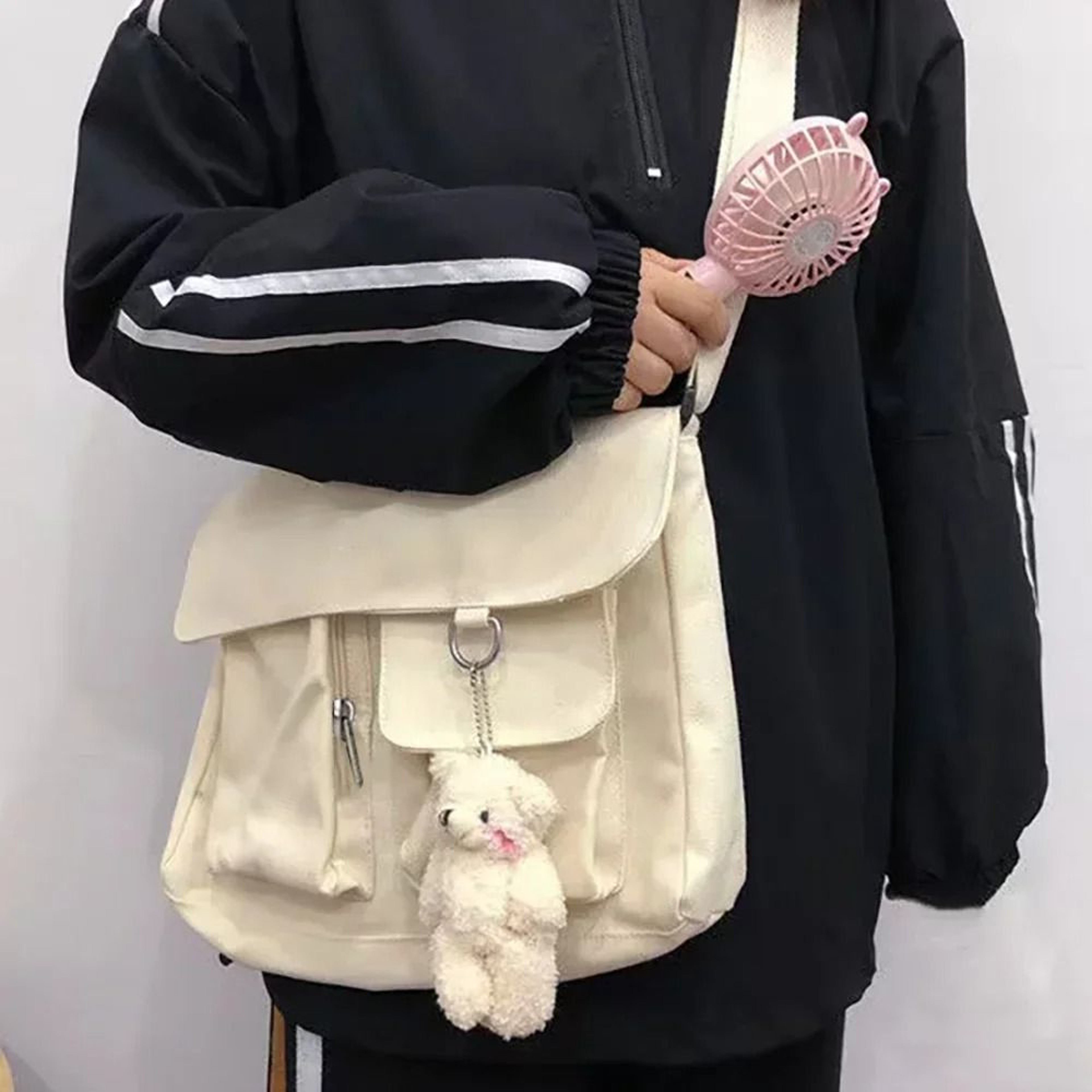 Large Capacity Canvas Crossbody Bag 9