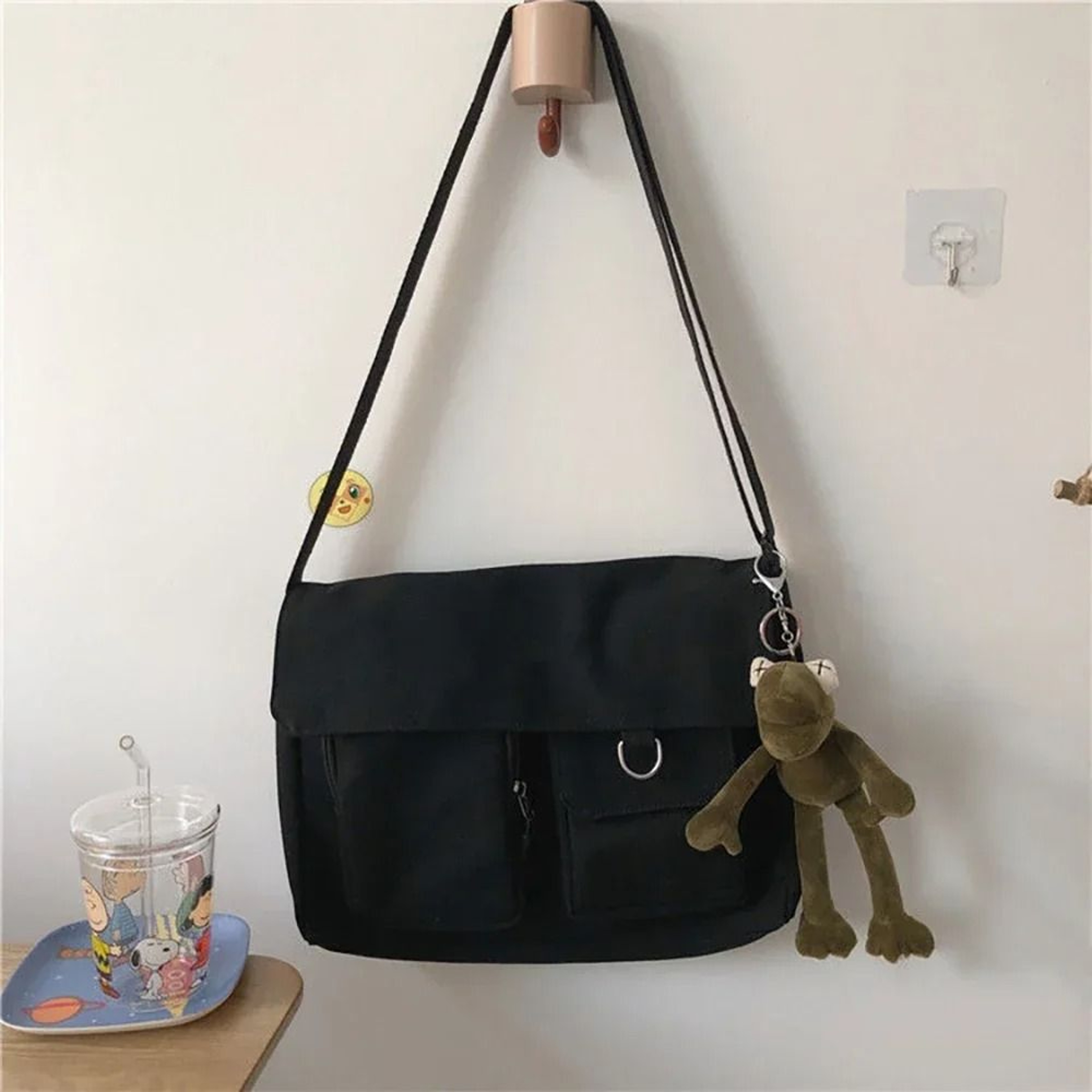 Large Capacity Canvas Crossbody Bag 10