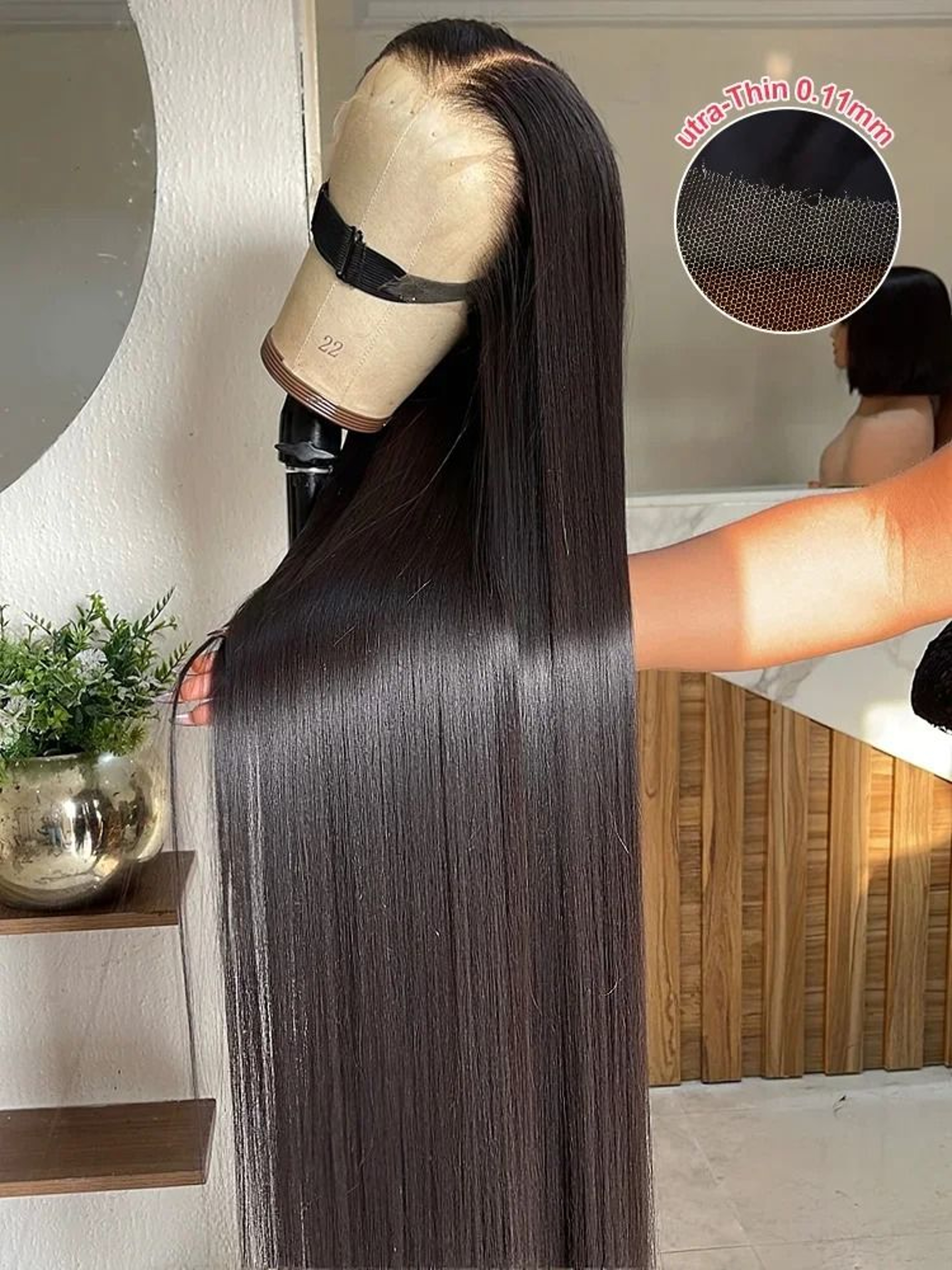Bone Straight HD Lace Human Hair Wig 0