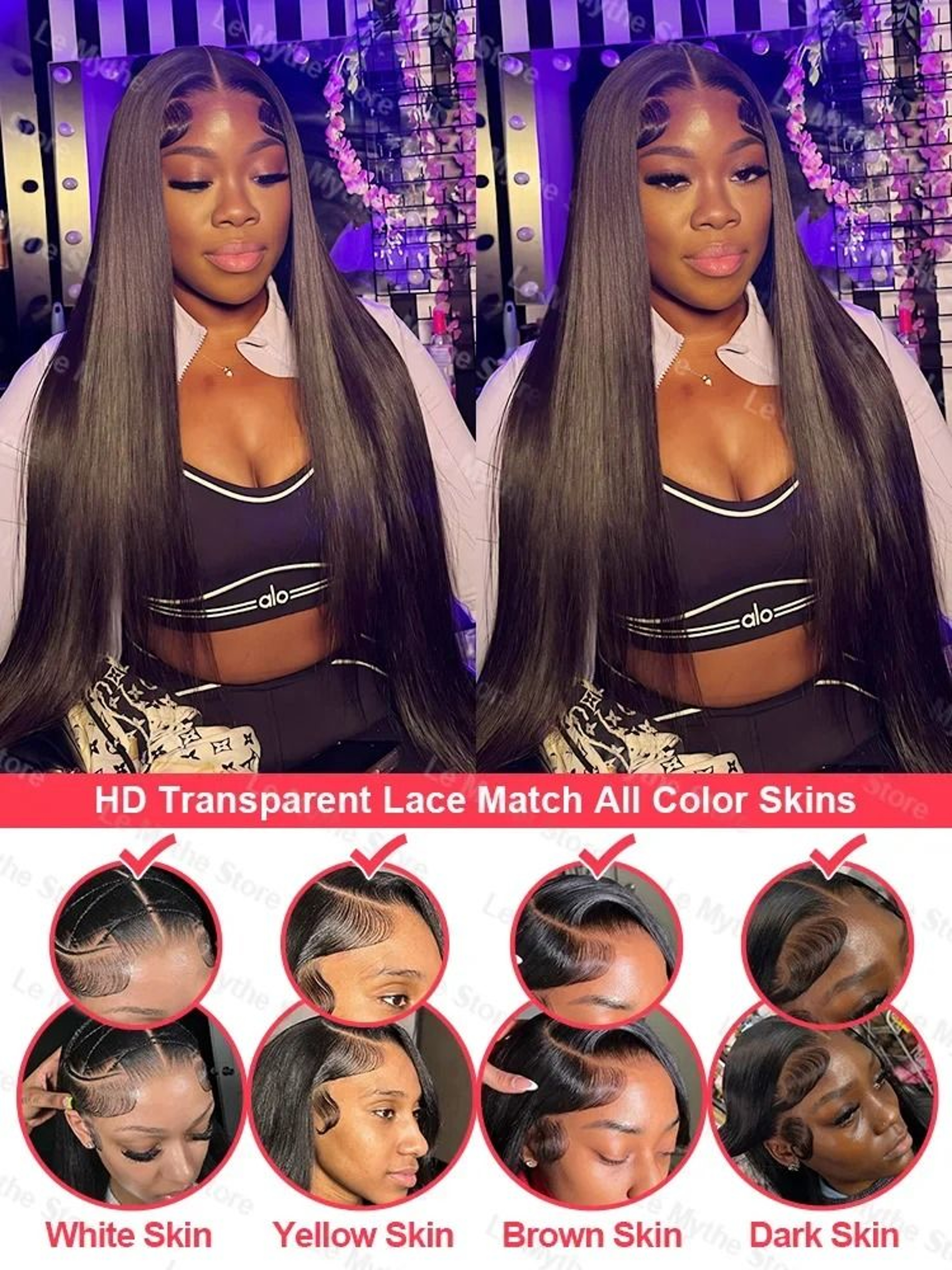 Bone Straight HD Lace Human Hair Wig 3