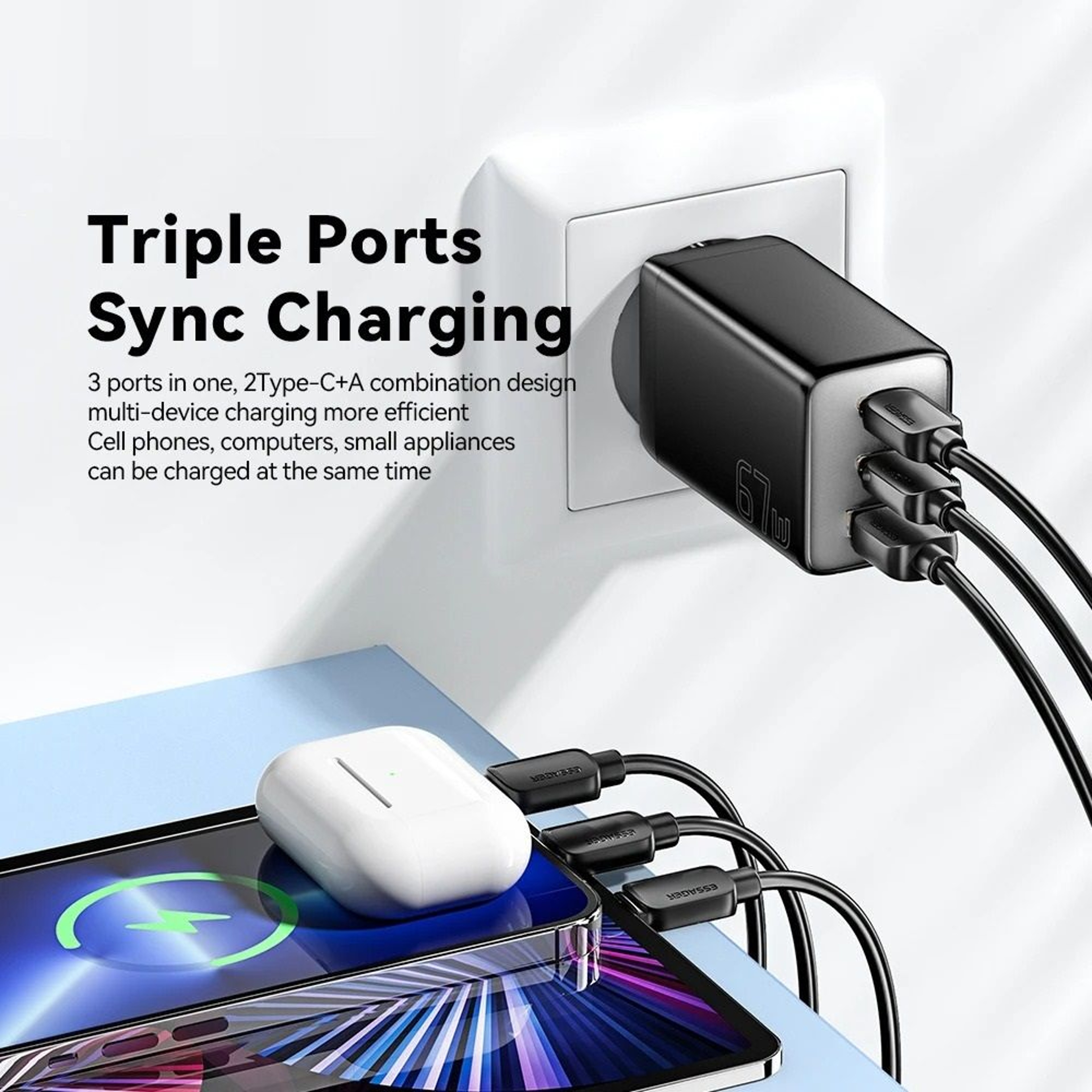 Ultra Efficiency 67W GaN Fast Charger 2