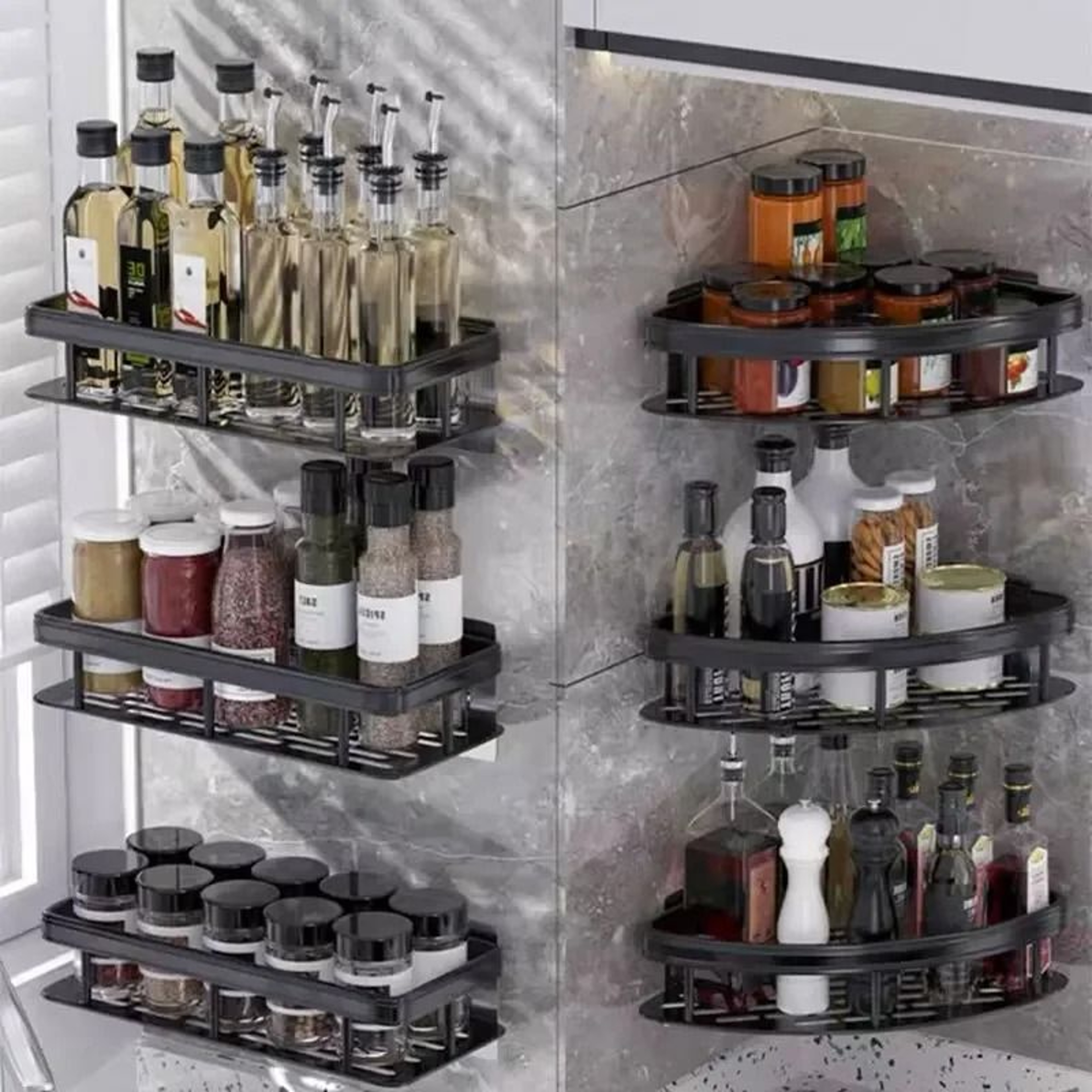 Modular Adhesive Corner Wall Organizer 2