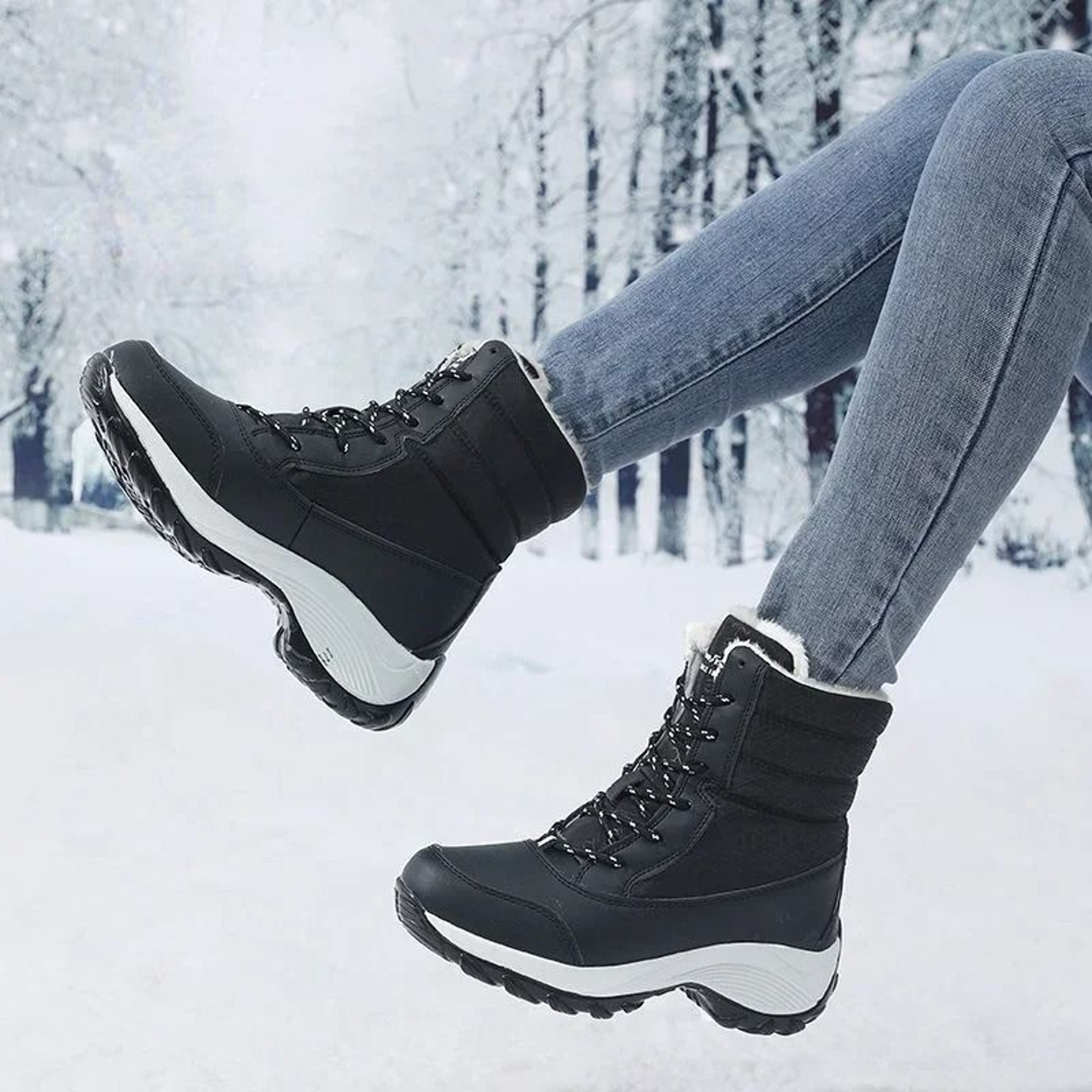 Waterproof Thermal Platform Winter Boots 2
