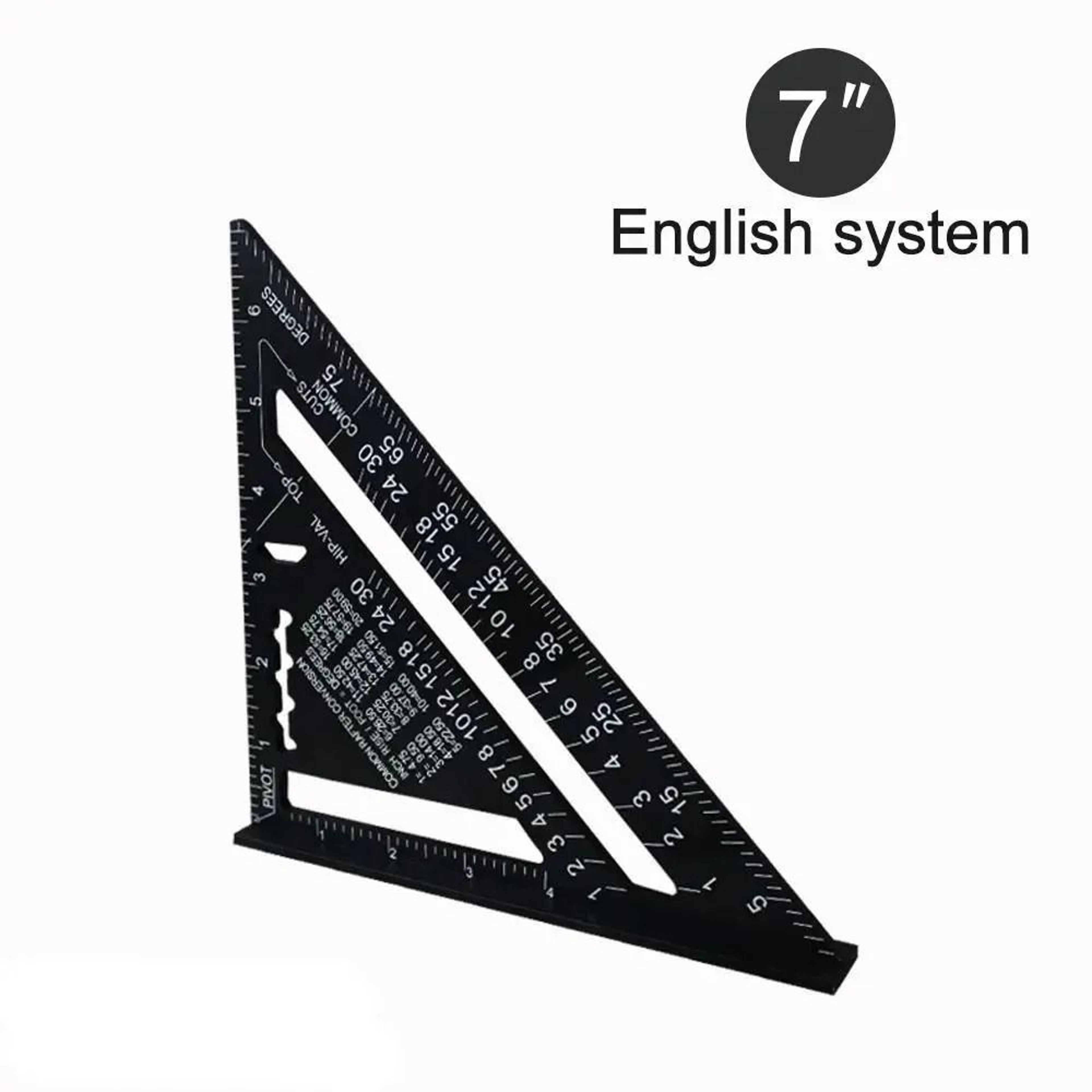 7 Inch Aluminum Alloy Triangle Ruler 7