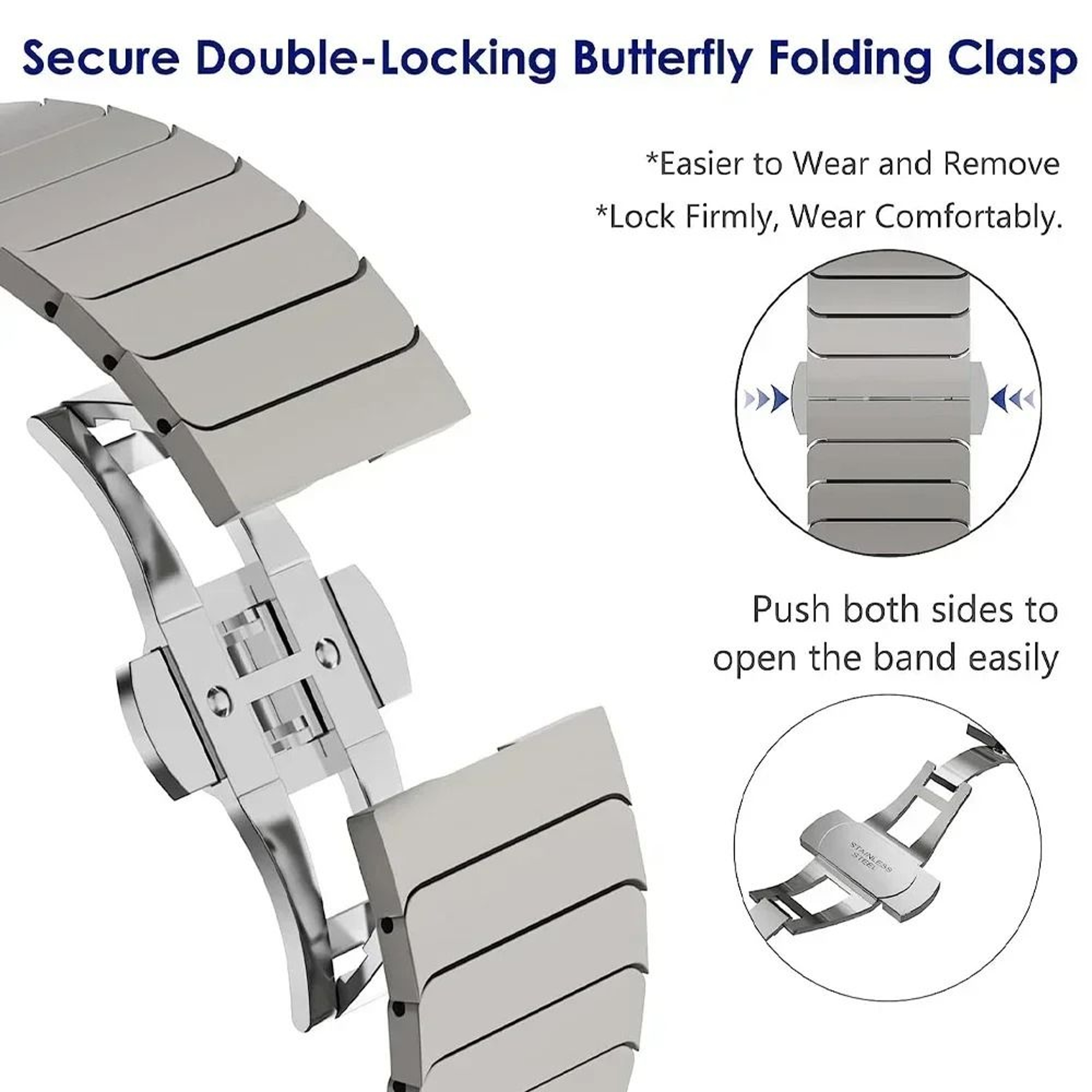 Titanium Tone Stainless Steel Link Bracelet 2