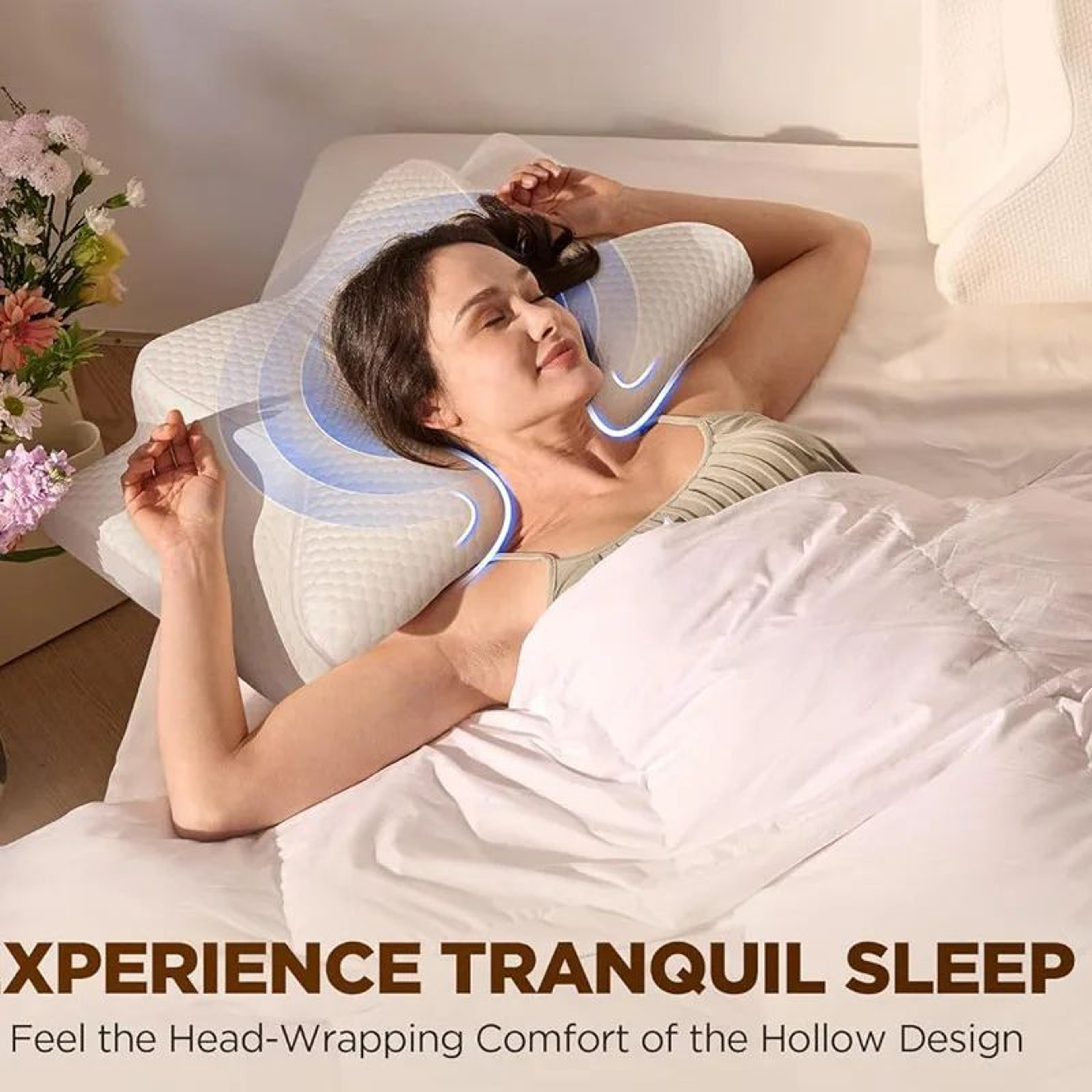 Ergonomic Butterfly Memory Foam Pillow For Neck And Shoulder Support 1