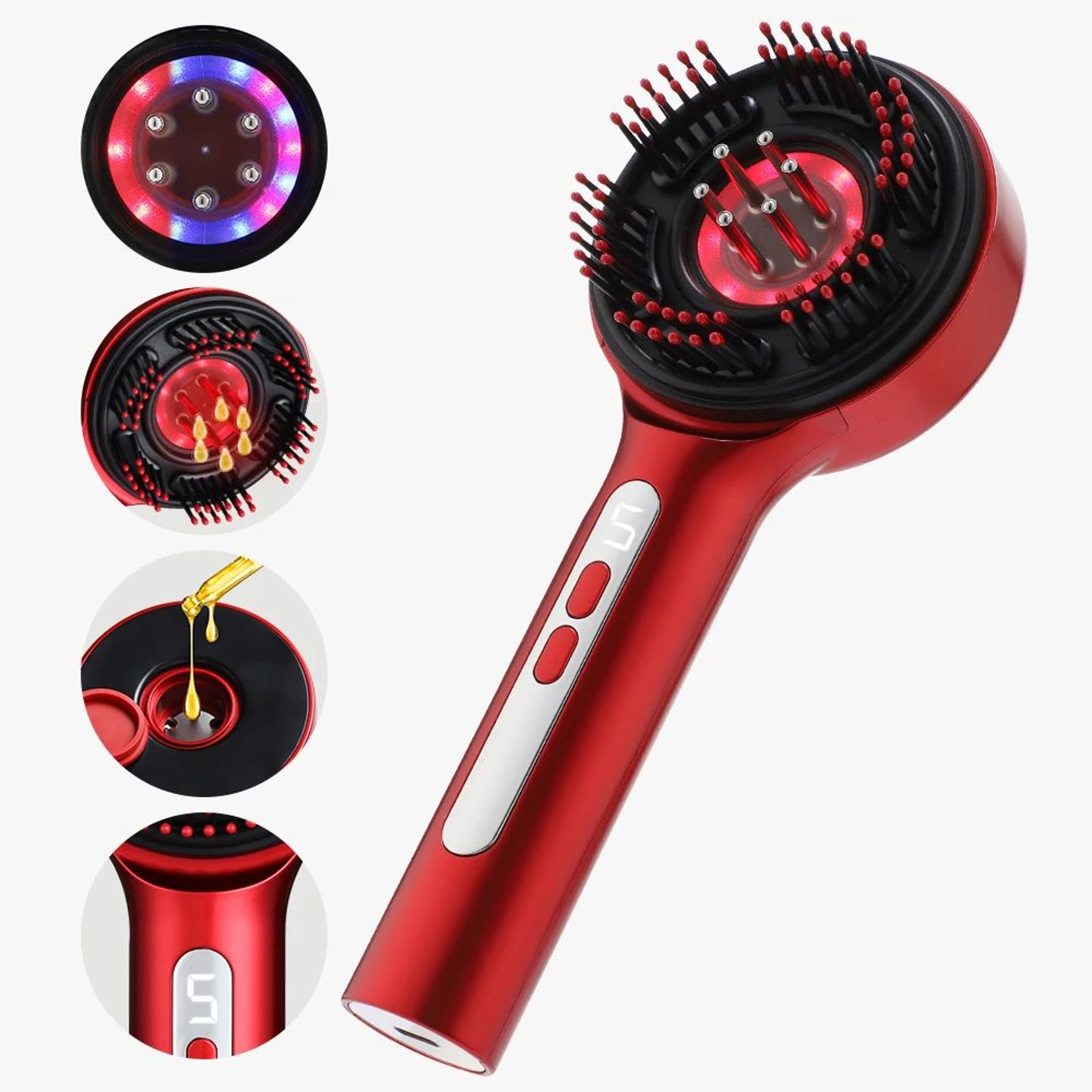 LED Scalp Massager Comb For Hair Growth And Relaxation 10