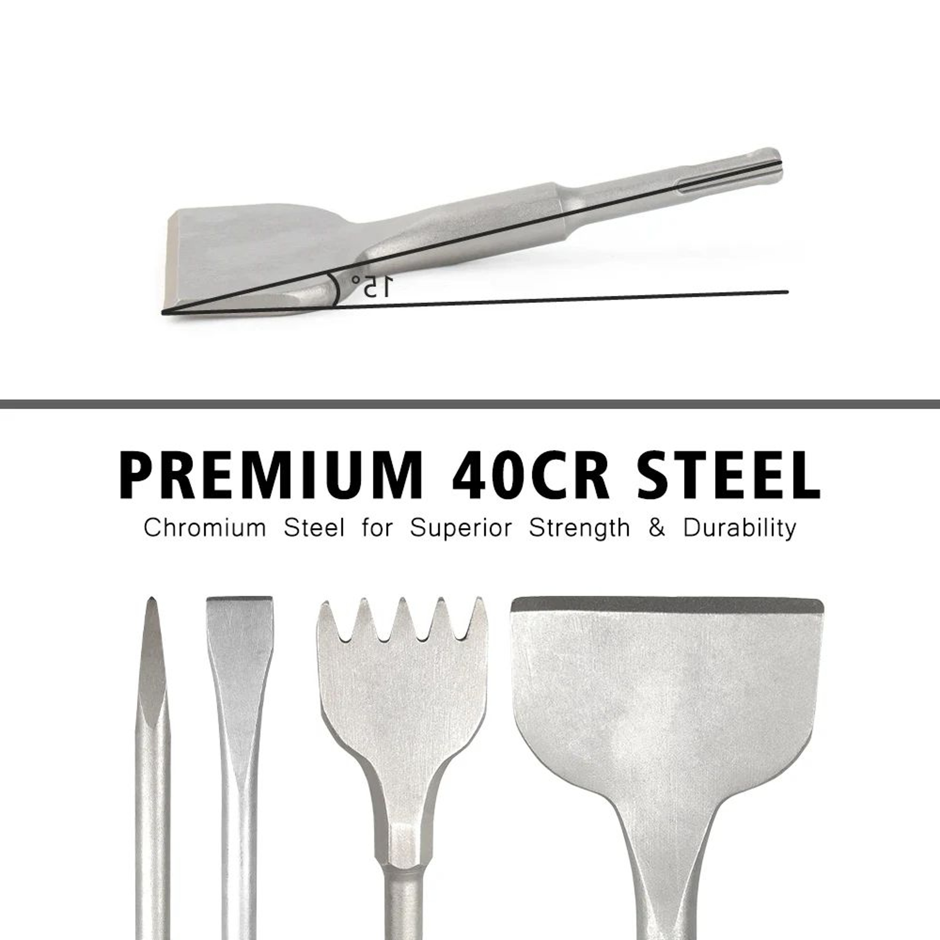 Precision Power Drill Chisel Bit Set For Tile And Concrete Work 3