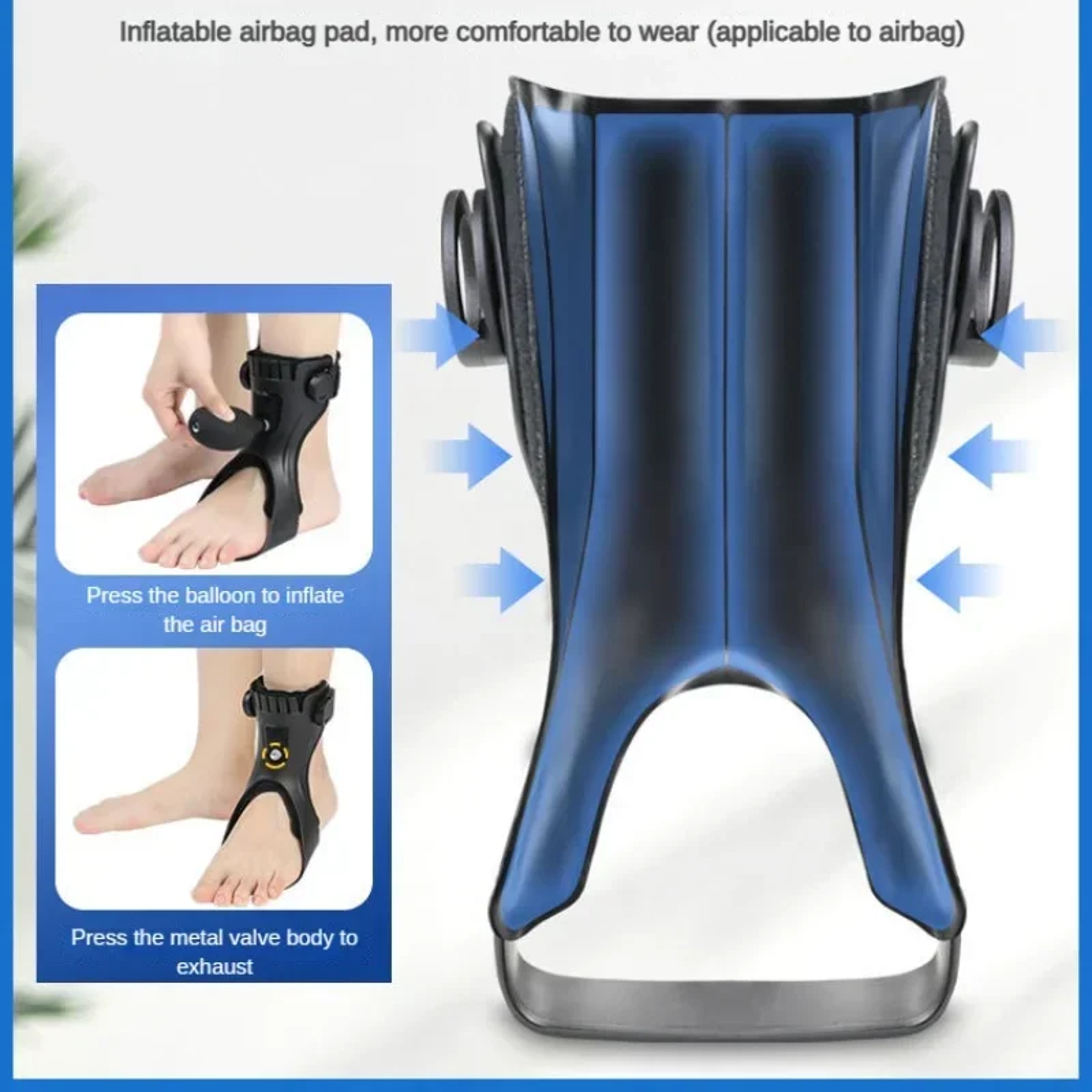 Adjustable Drop Foot Brace AFO Support for Stroke & Hemiplegia – Comfortable Walking Aid – view 2