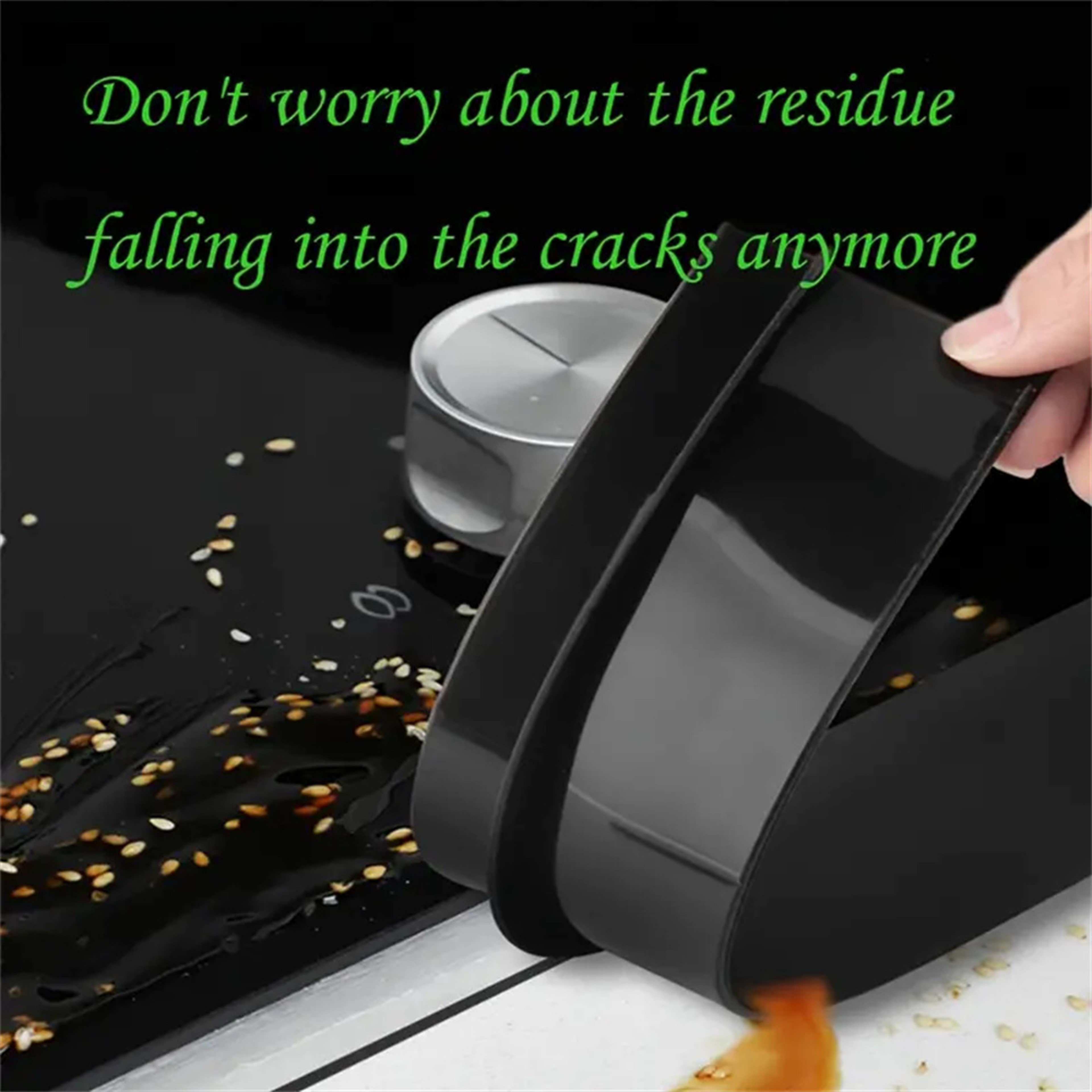 Silicone Stove Counter Gap Cover  Keep Kitchen Cracks Clean  SpillFree 3