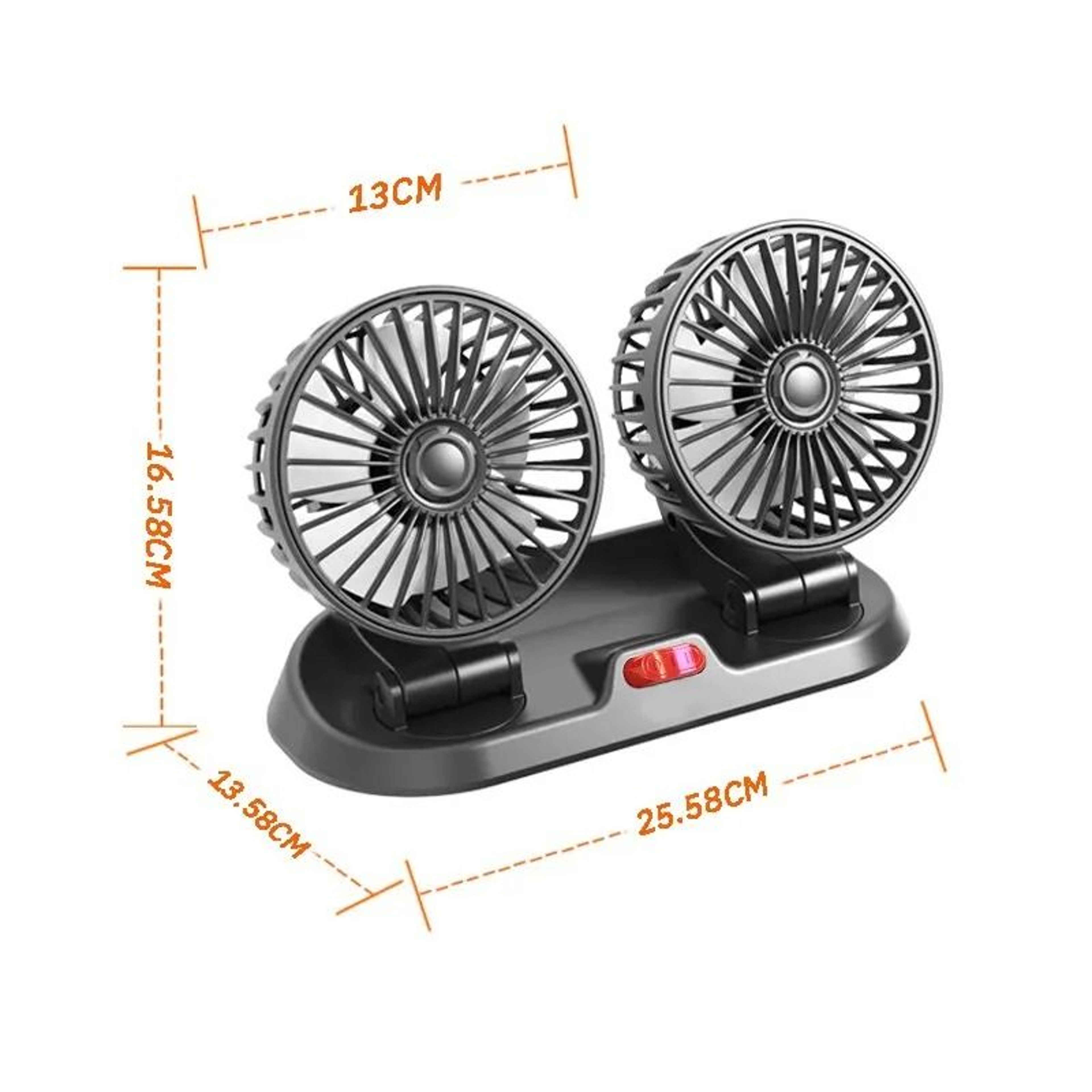 Dual Head Adjustable Vehicle Cooling Fan 5