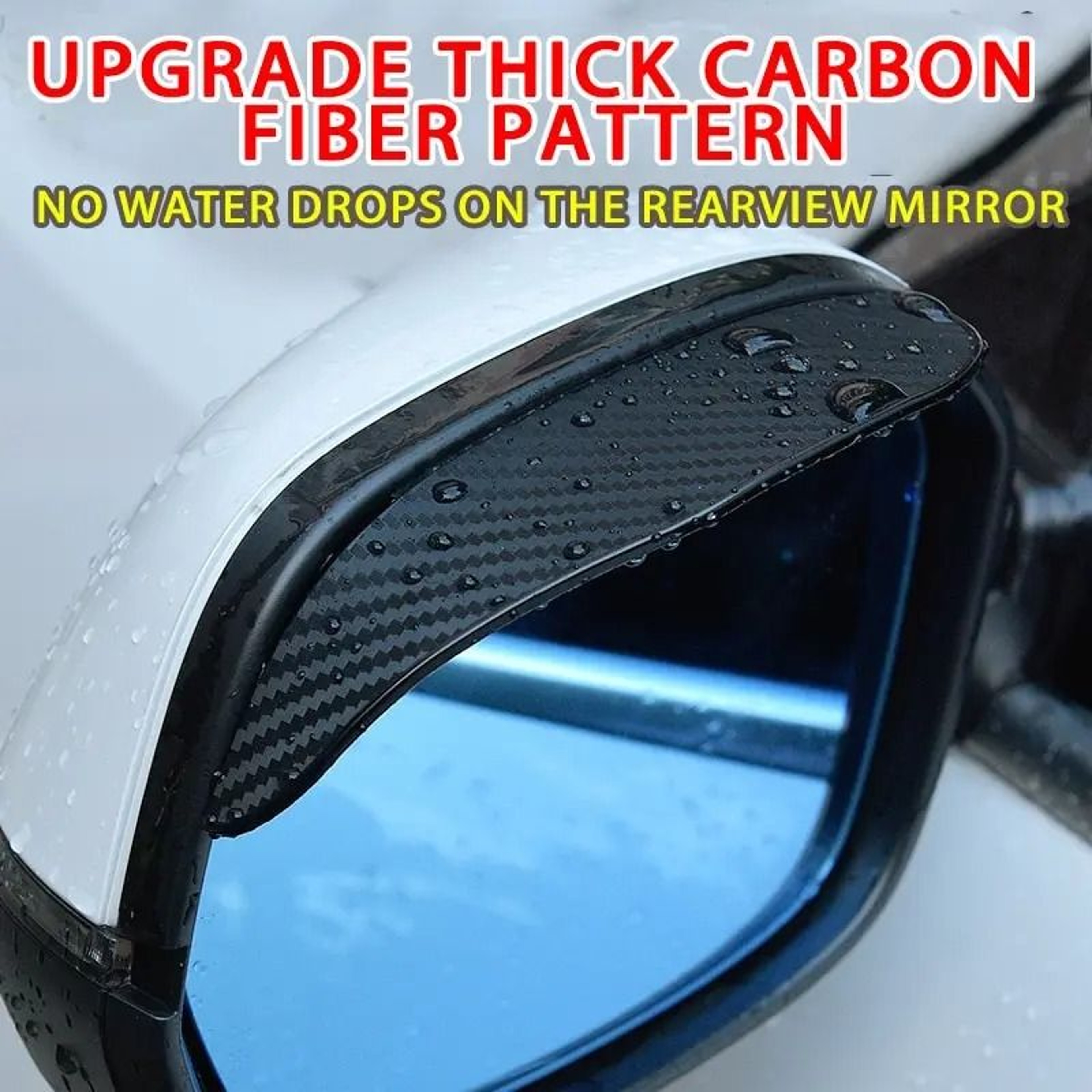 Universal Carbon Fiber Rearview Rain Shields 2
