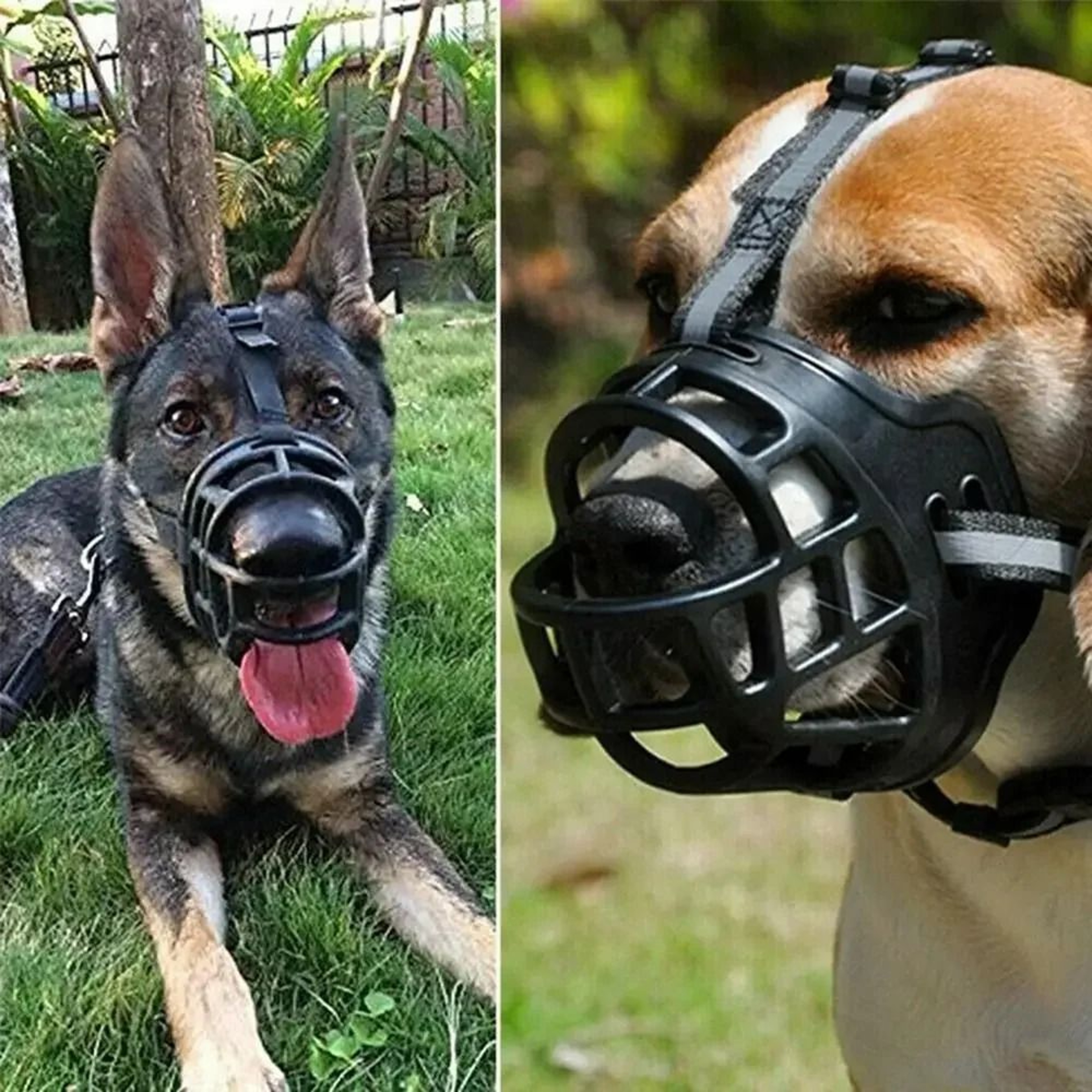 Adjustable Reflective Breathable Dog Muzzle 2