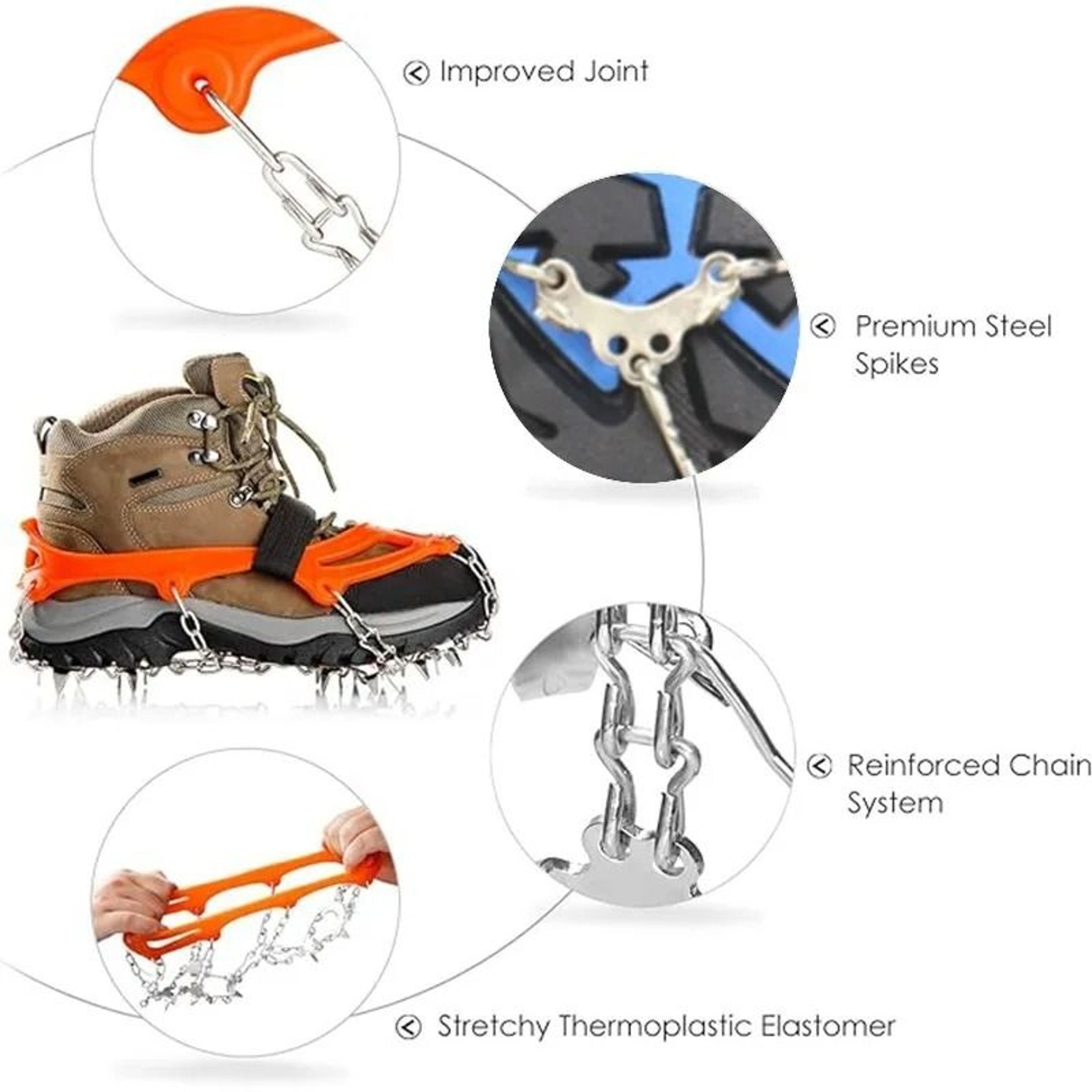 Heavy Duty Stainless Steel Traction Crampons 1