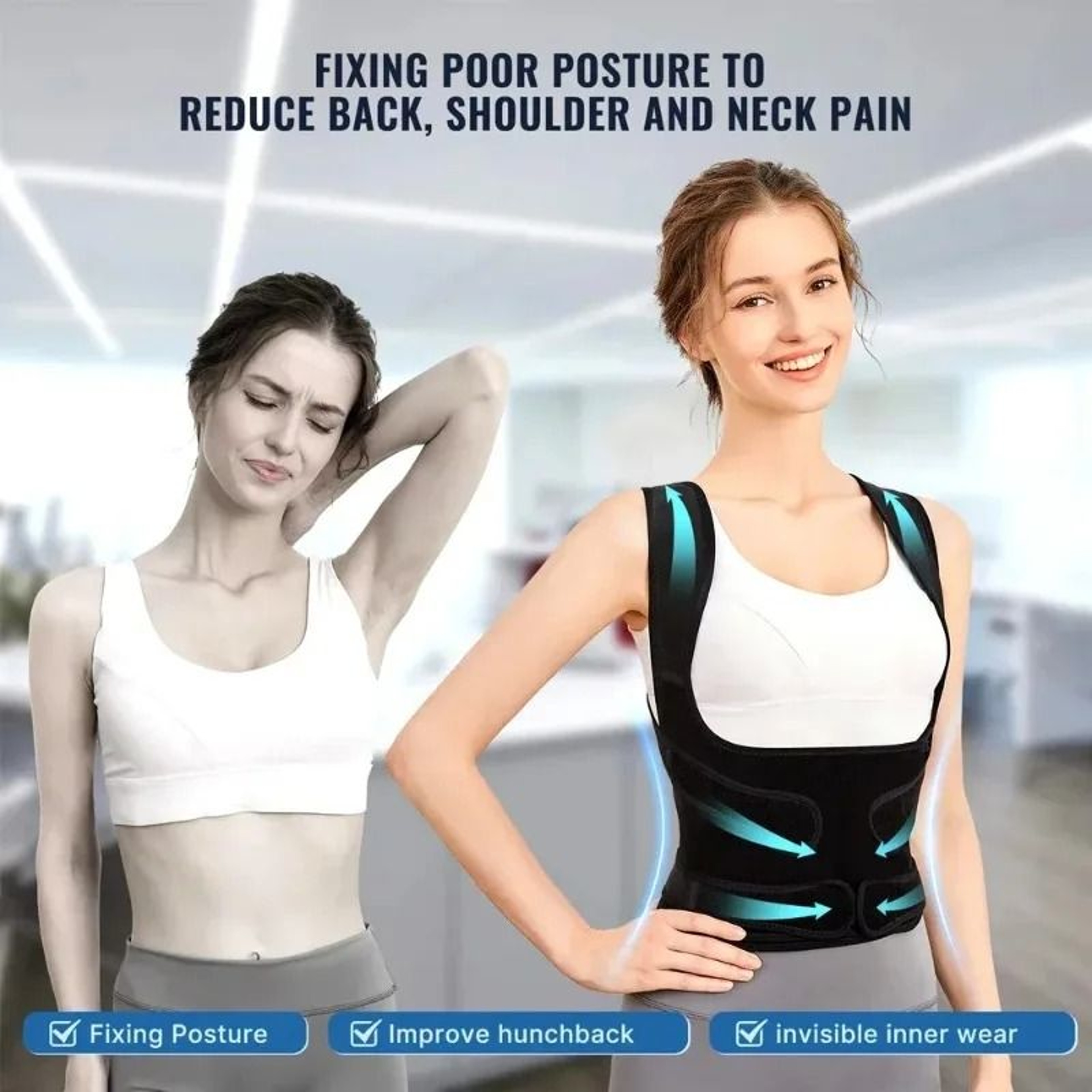 Medical Grade Full Back Spine Realignment Brace 2