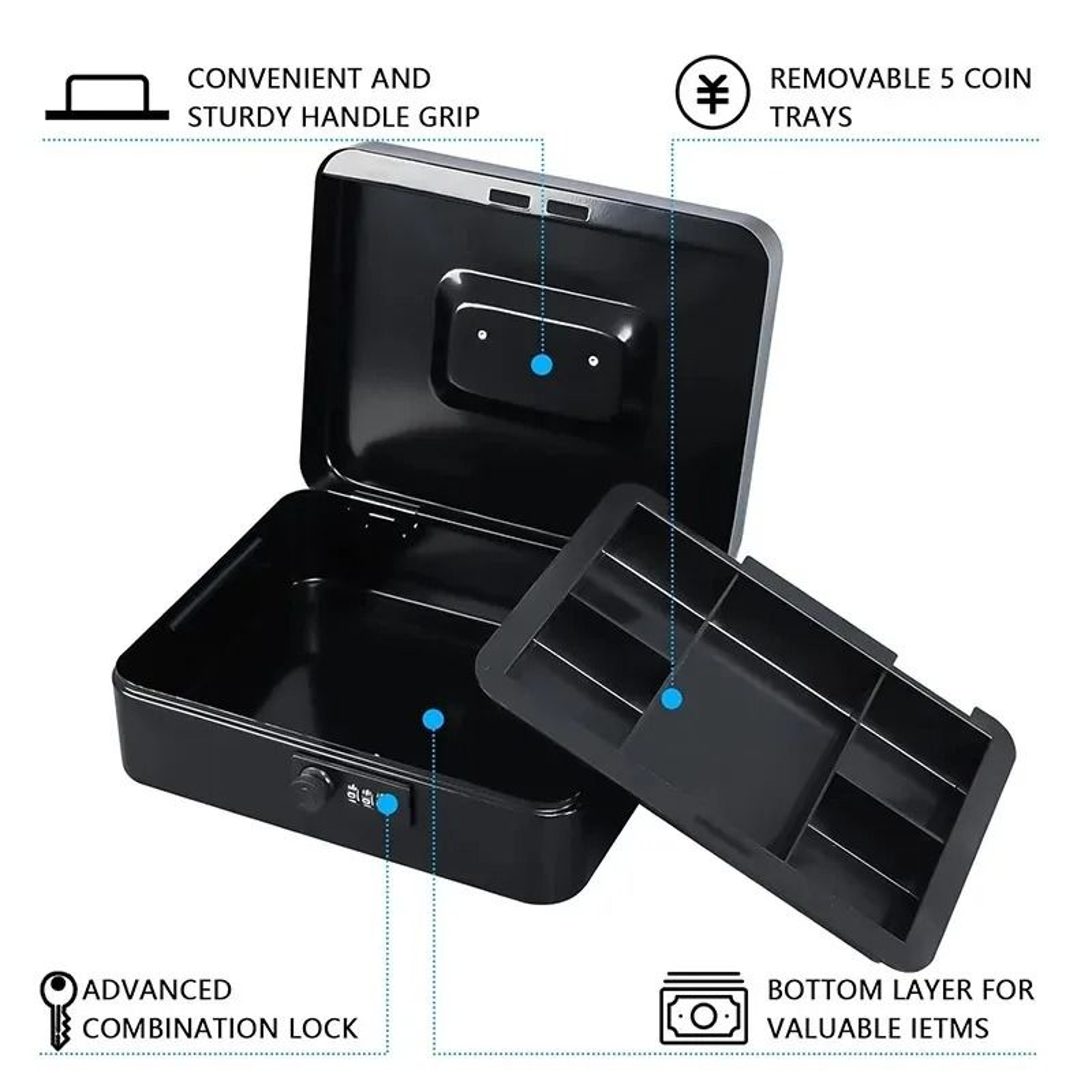Heavy Duty Secure Cash And Valuables Storage Box 1