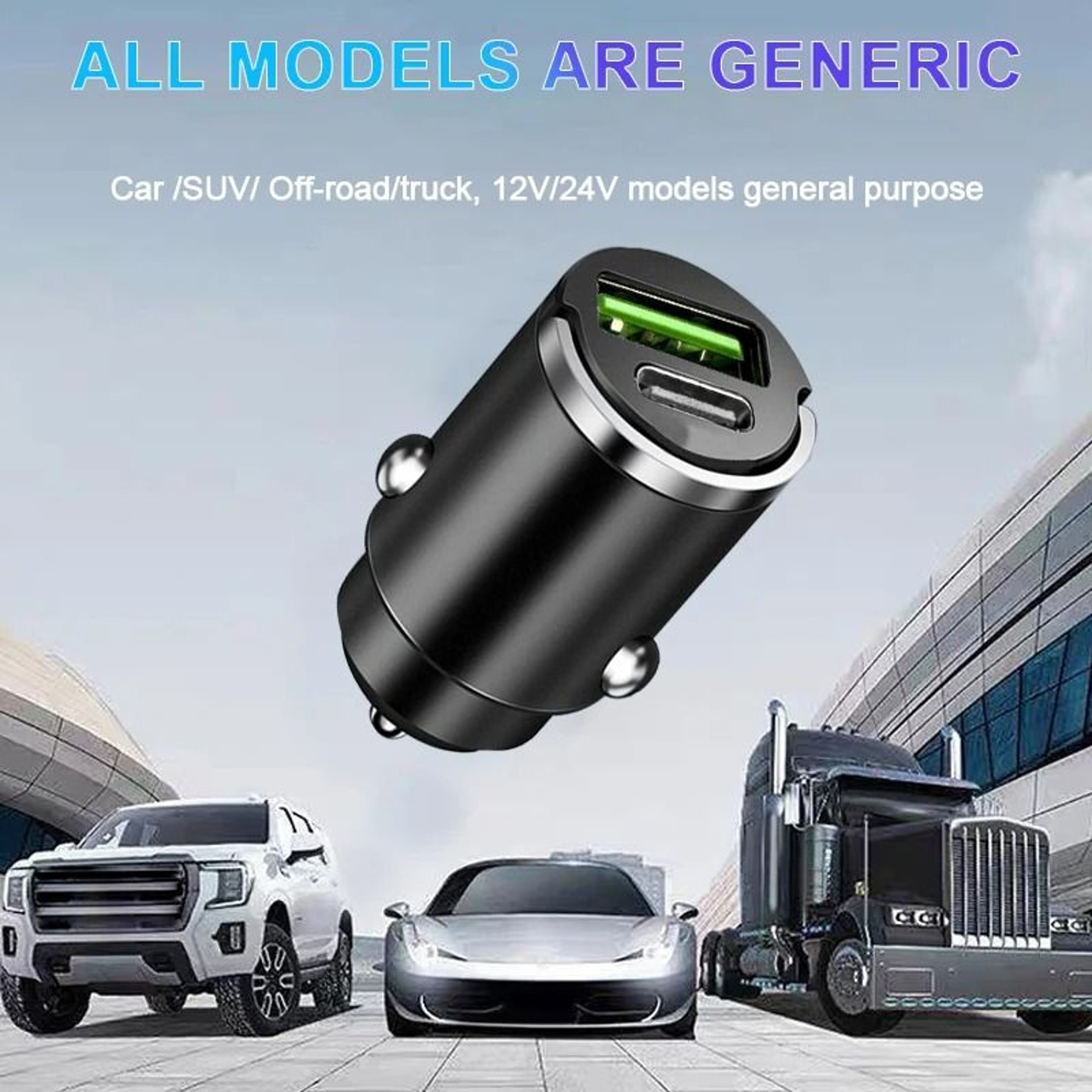 Compact 100W High Speed Car Charging Adapter 5