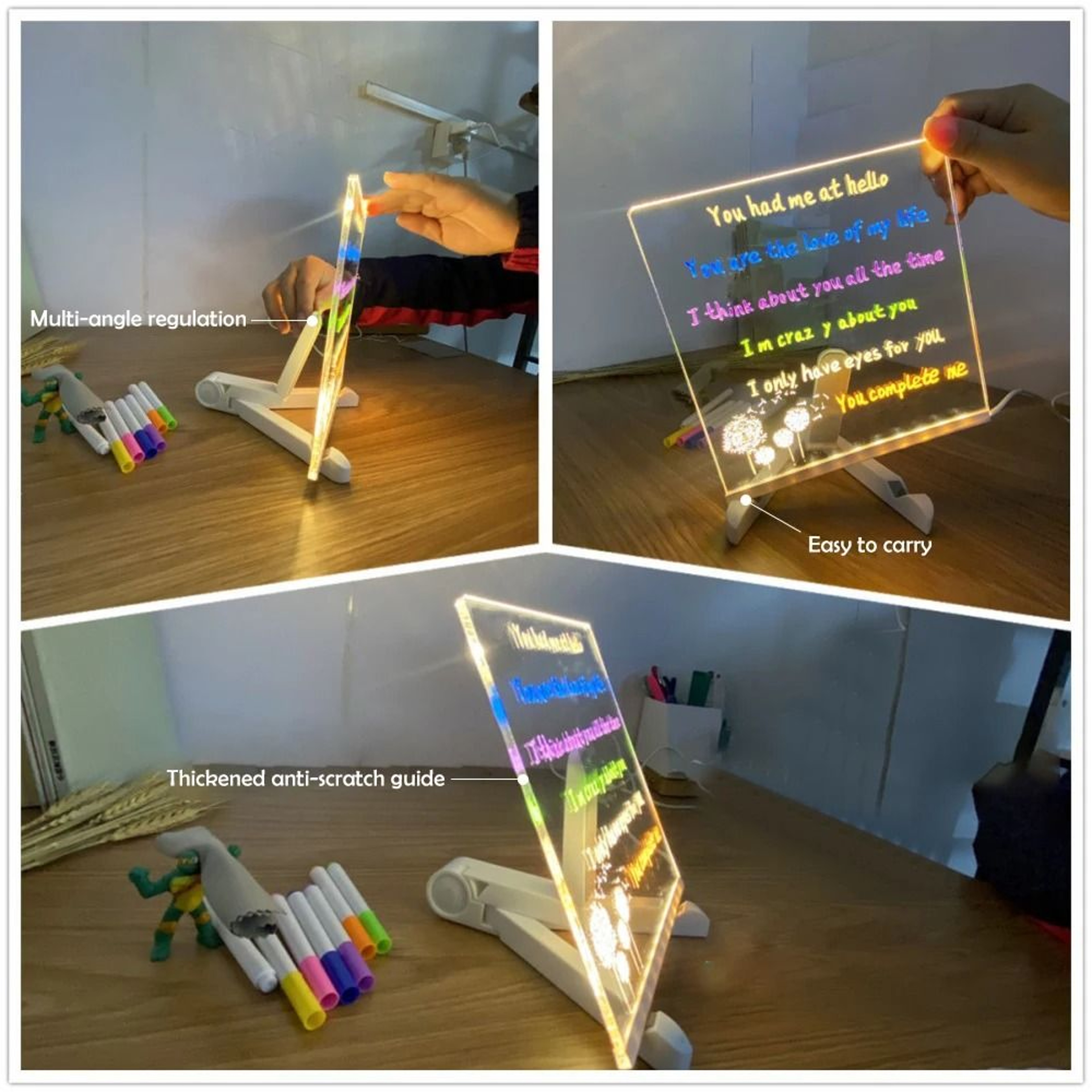 DIY Acrylic LED Glowing Message And Drawing Board 4