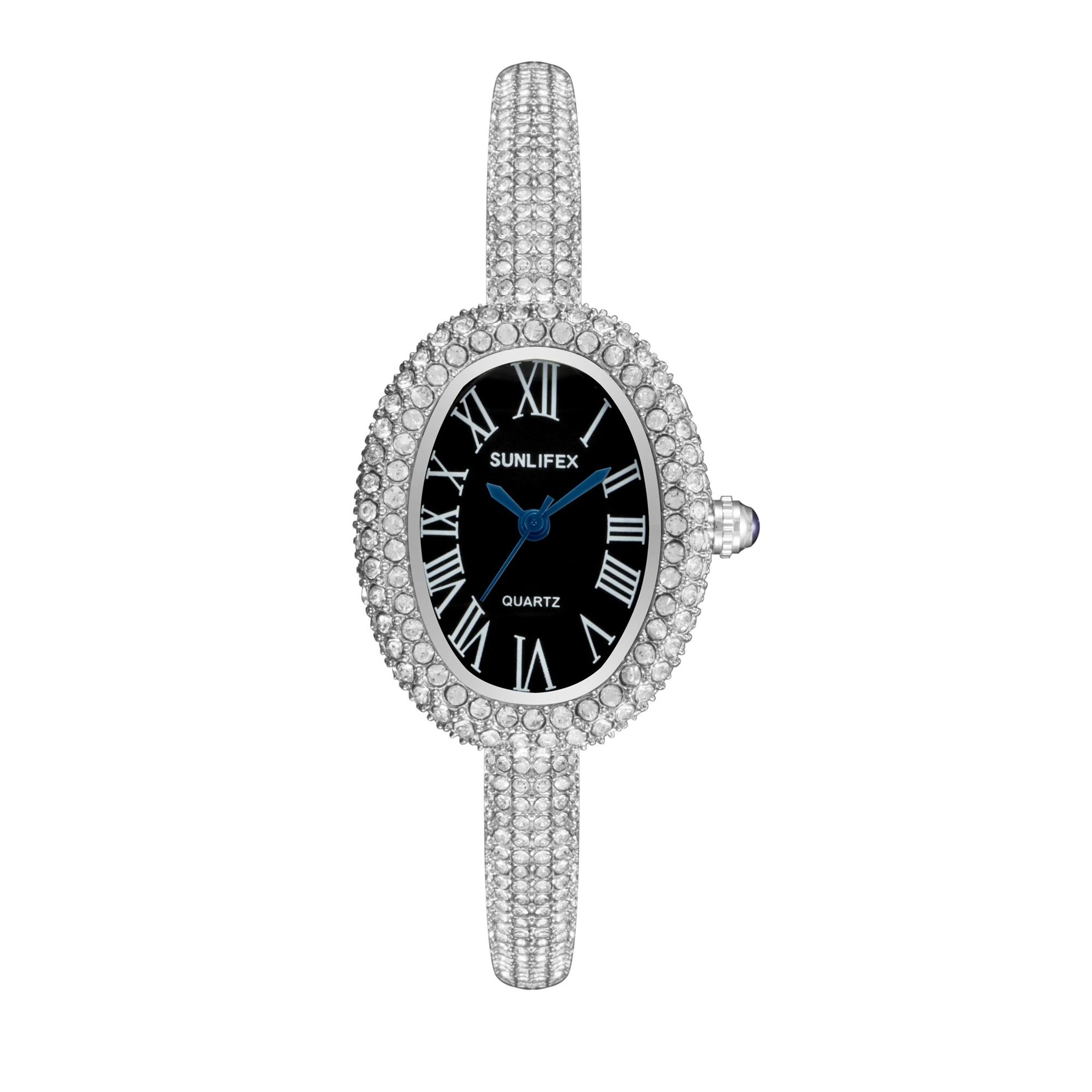 Elegant Roman Numeral Oval Bracelet Watch 8