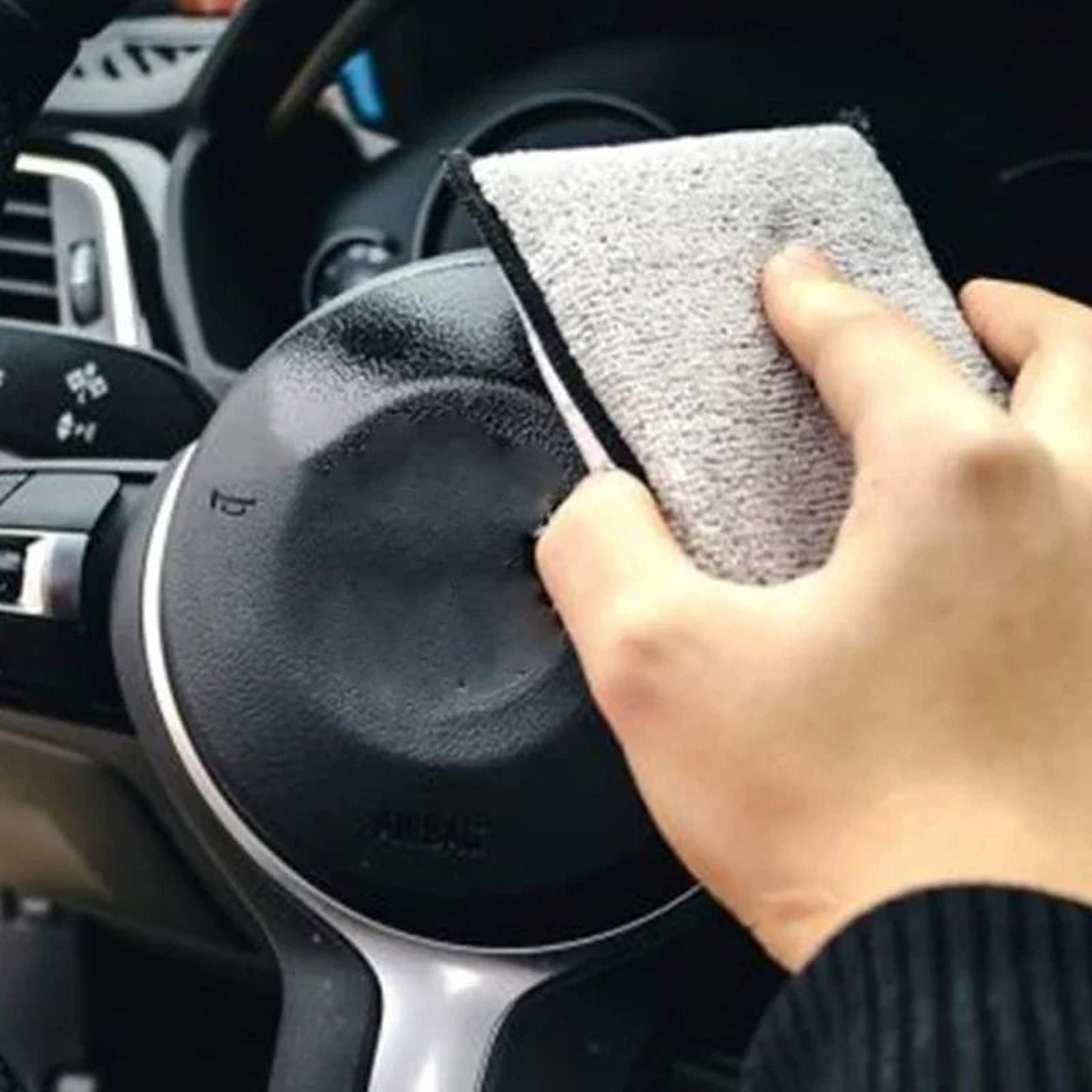 Double Sided Microfiber Detailing And Scrubbing Sponge 0