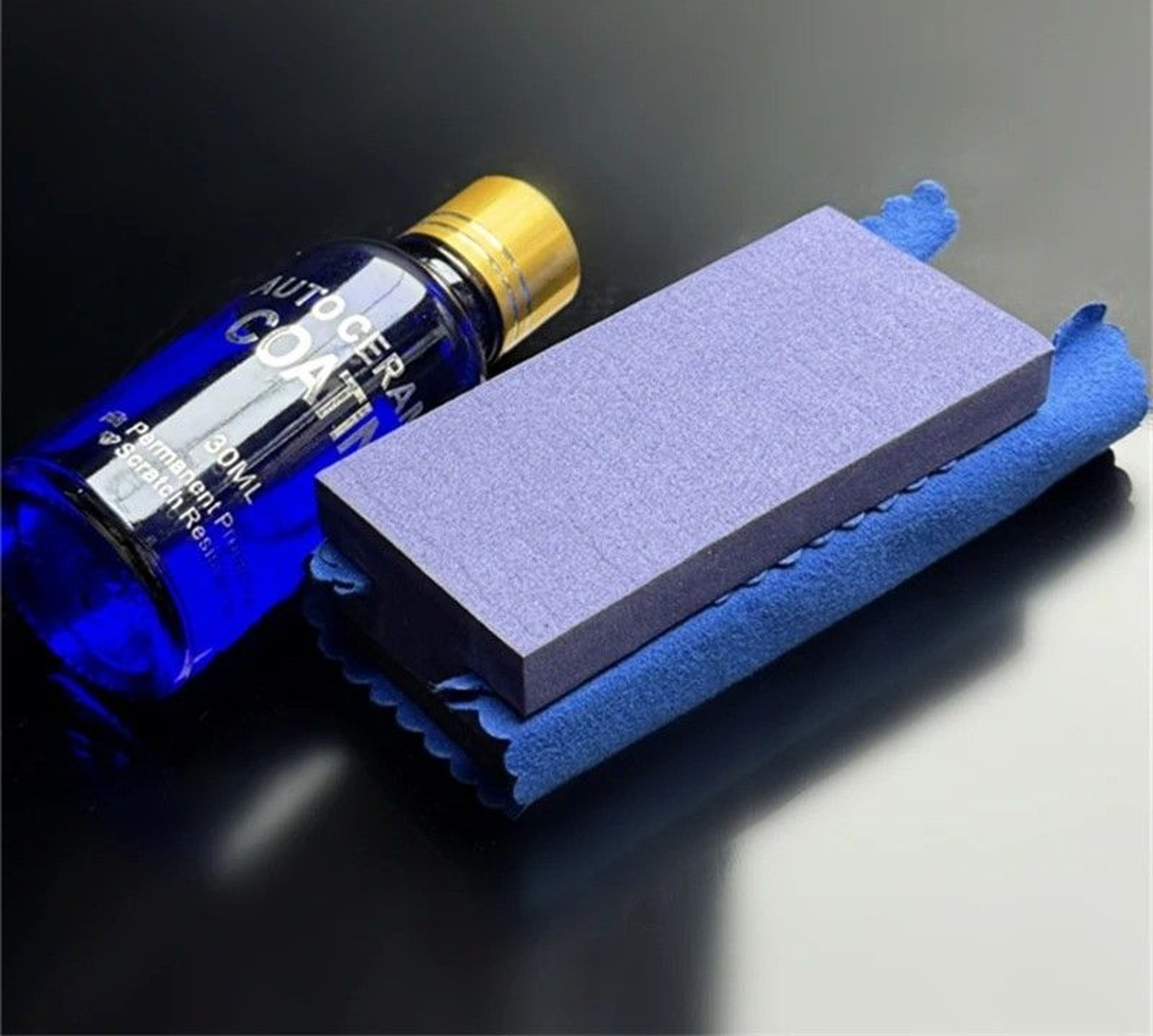 Purple Ceramic Coating Applicator And Suede Cloth Kit 1