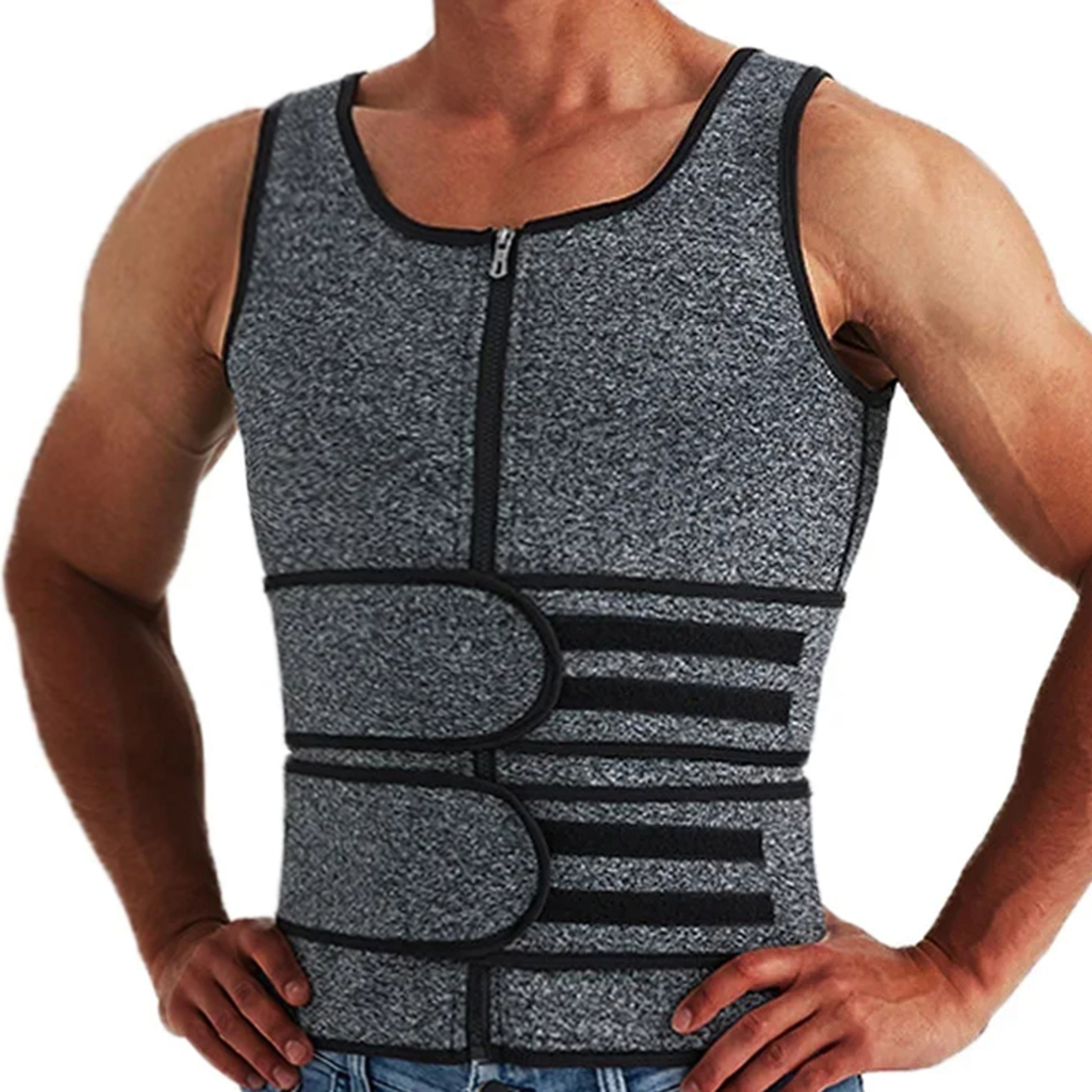 Mens Slimming Sauna Sweat Vest Fat Burner Waist Trainer For Core Shaping 1