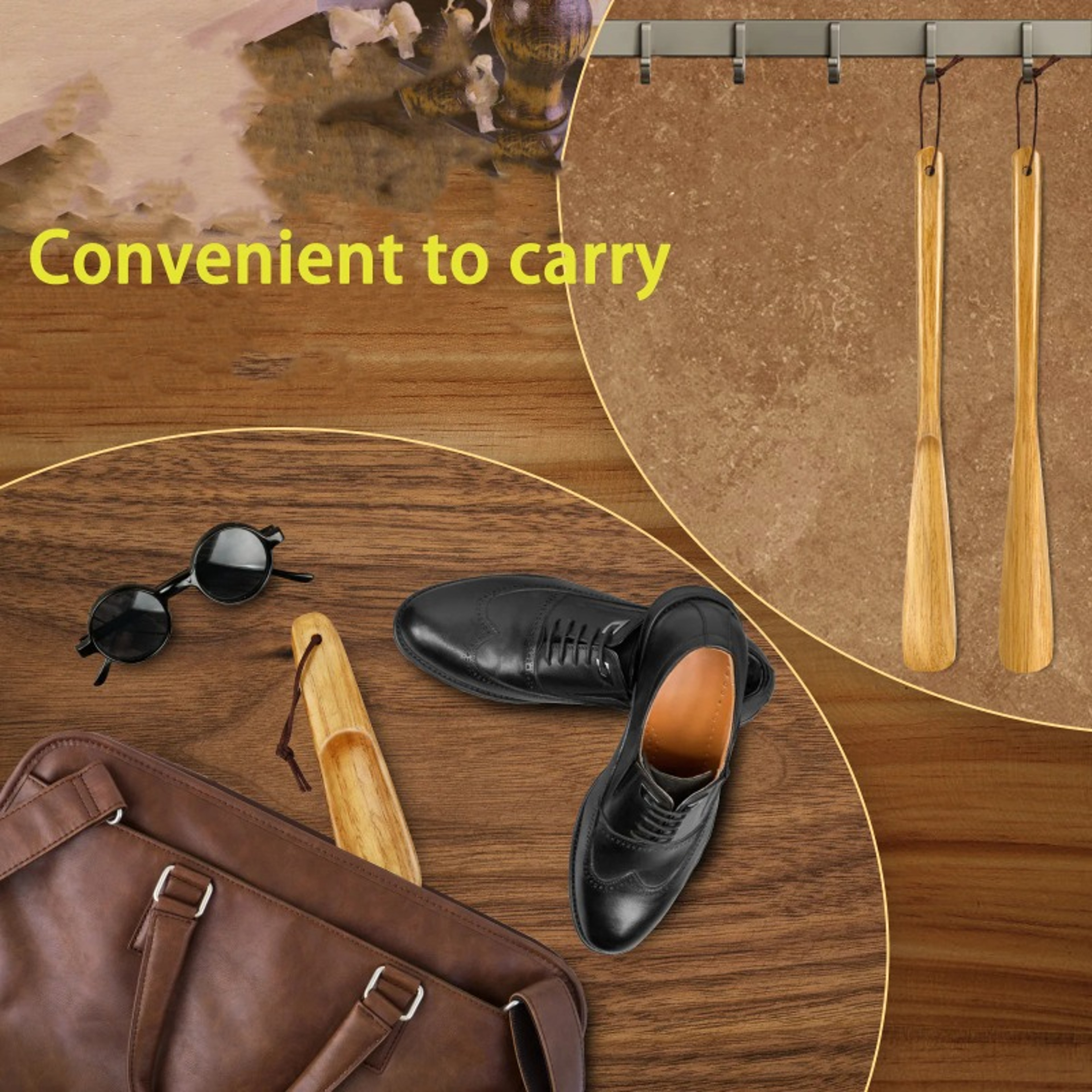 Set of 2 Long Handle Shoe Horns for Easy Shoe Wearing, Heel Protection and Daily Comfort – view 5