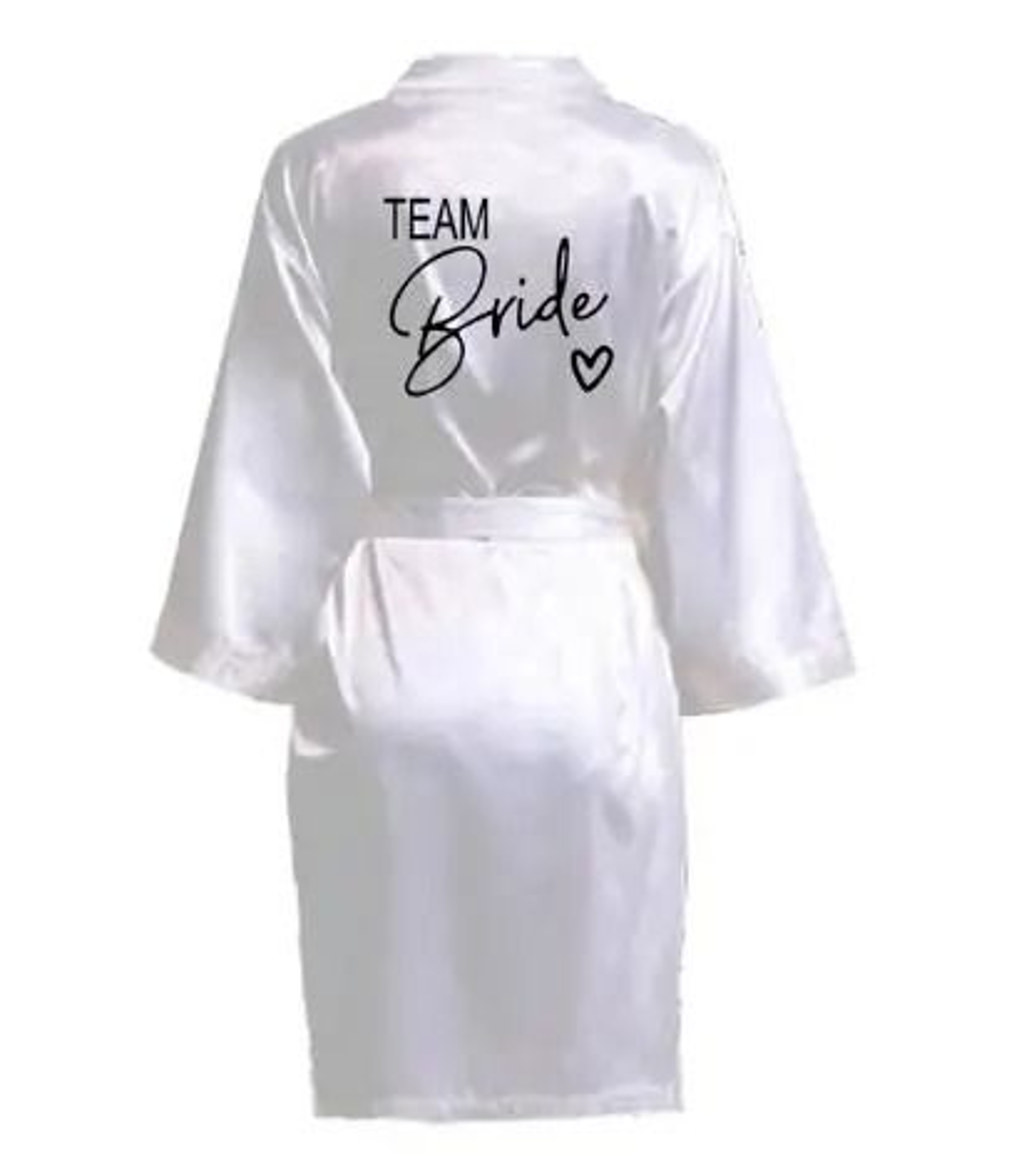 Womens Team Bride Satin Kimono Robe 7