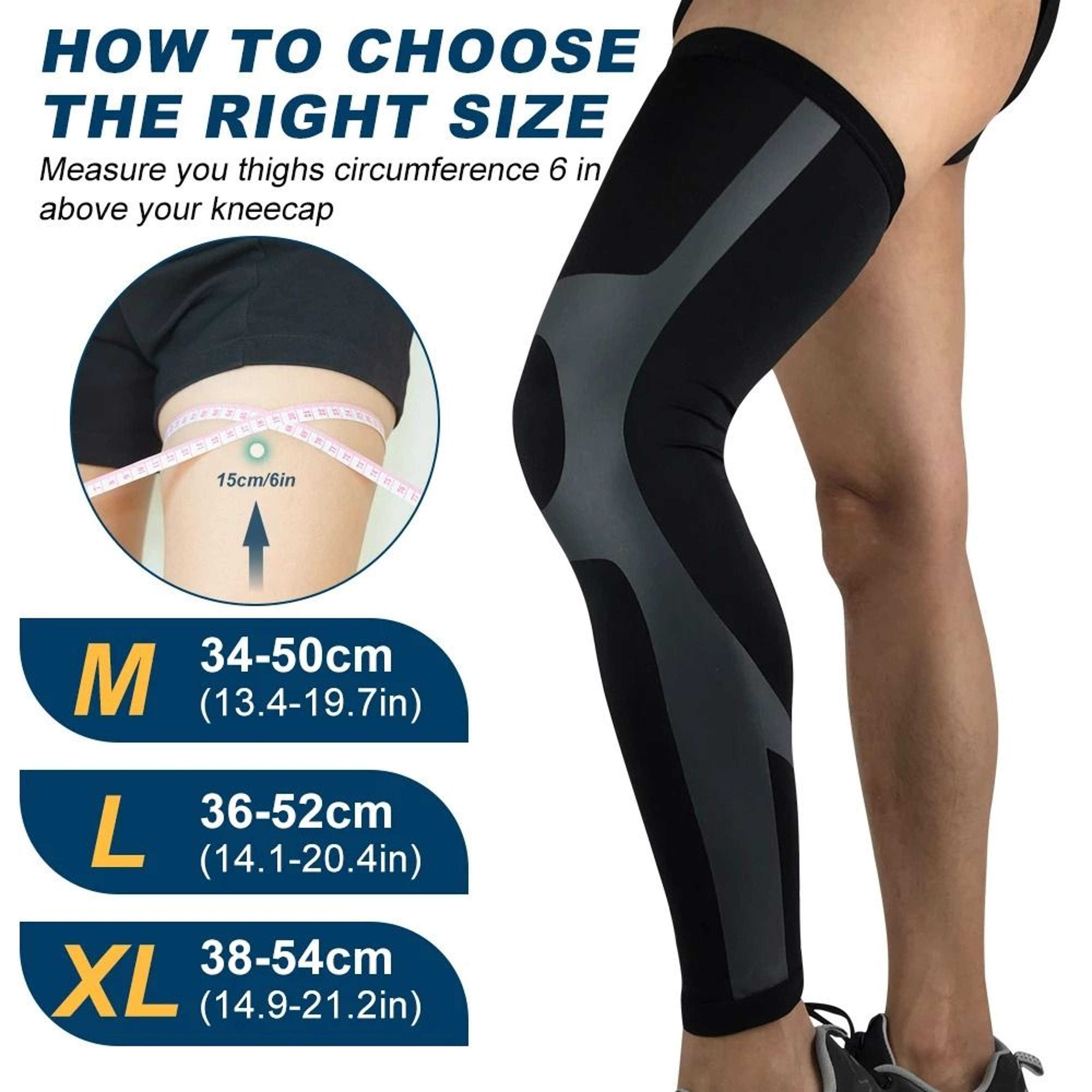 Professional Outdoor Sport Full Leg Compression Sleeve 2