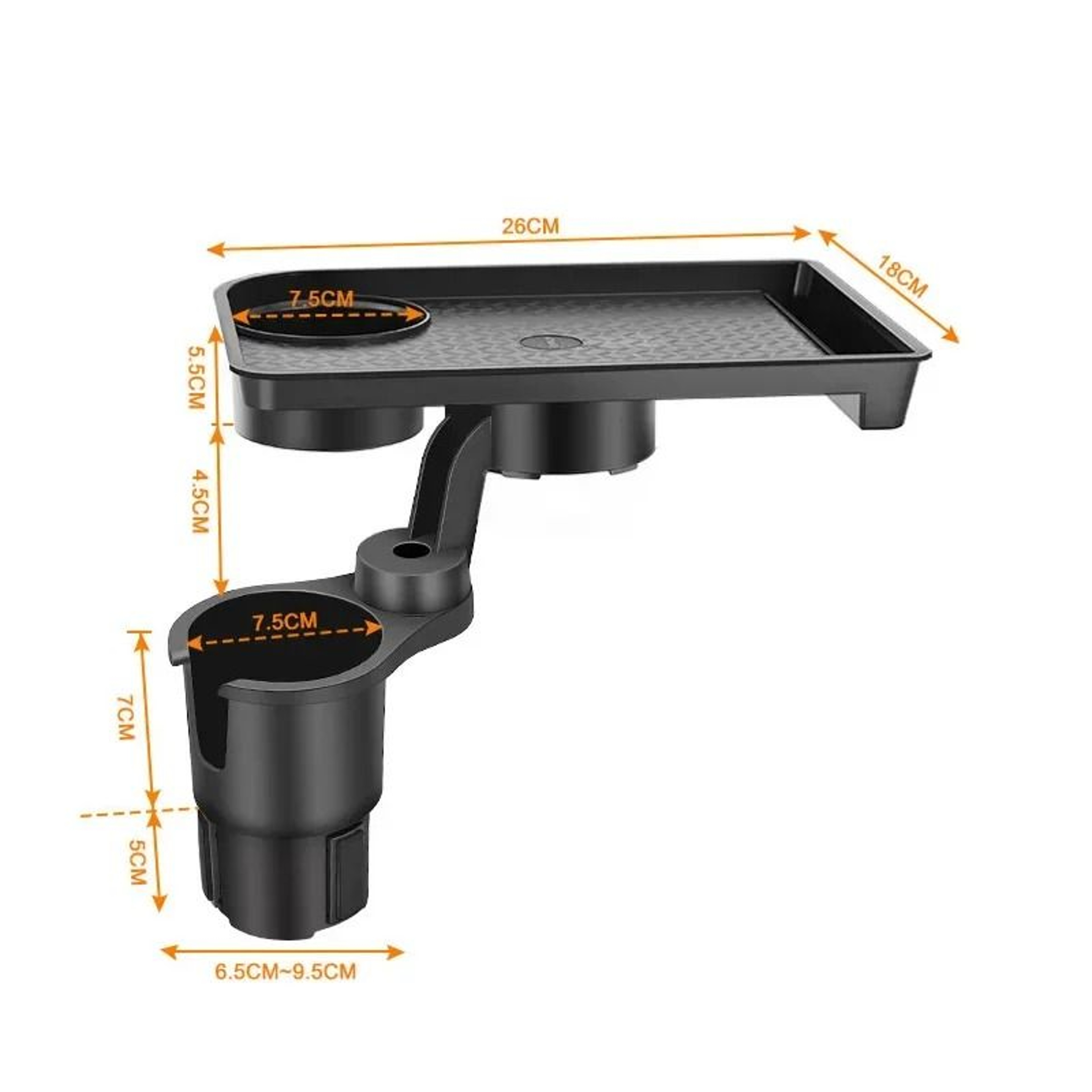 MultiFunctional Vehicle Console Expander With Integrated Dining Tray 1