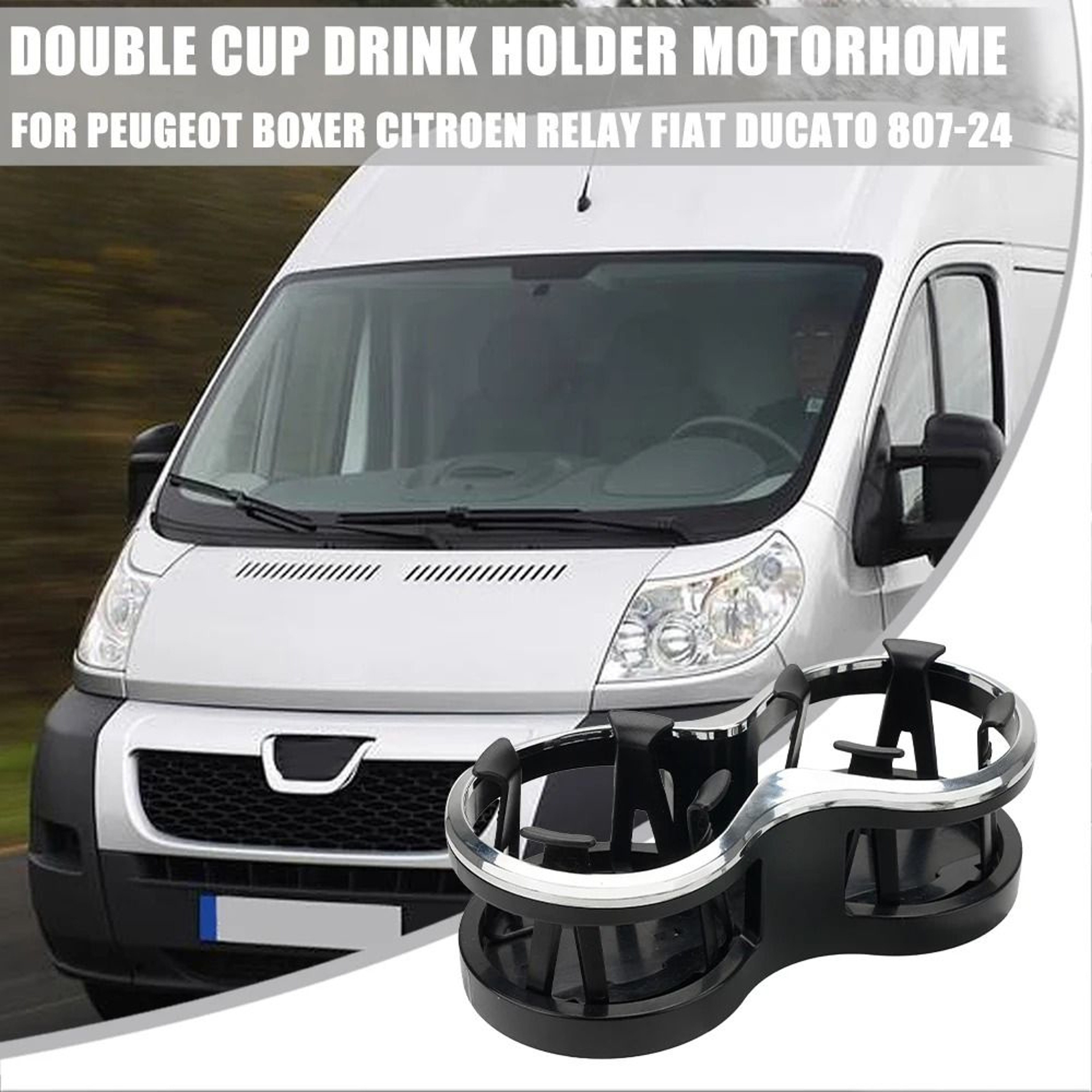 Direct Fit Dual Console Drink Station For Motorhomes And Vans 1