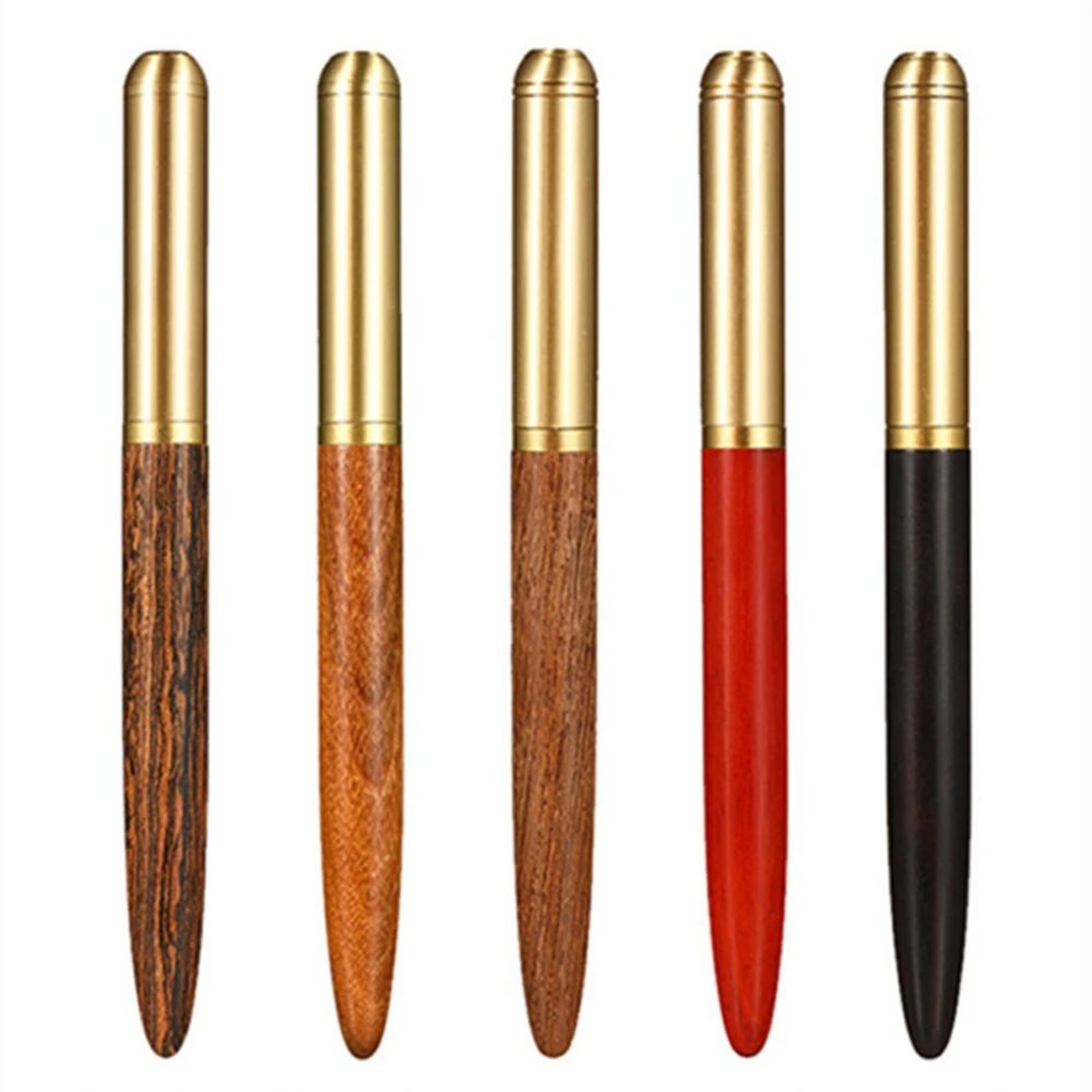 Handcrafted Rosewood And Bronze Fineline Fountain Pen 3
