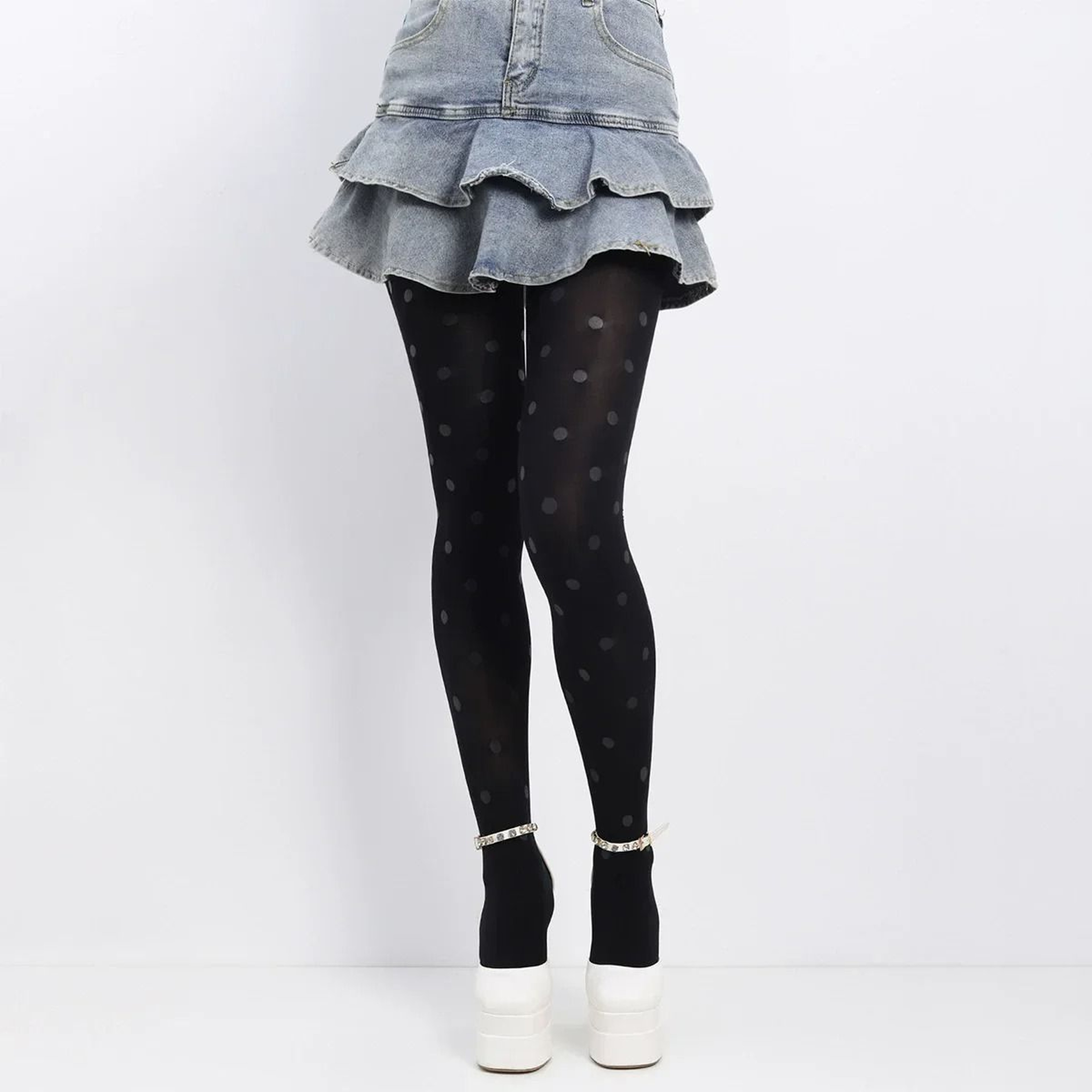 Timeless Polka Dot Textured Patterned Hosiery 3