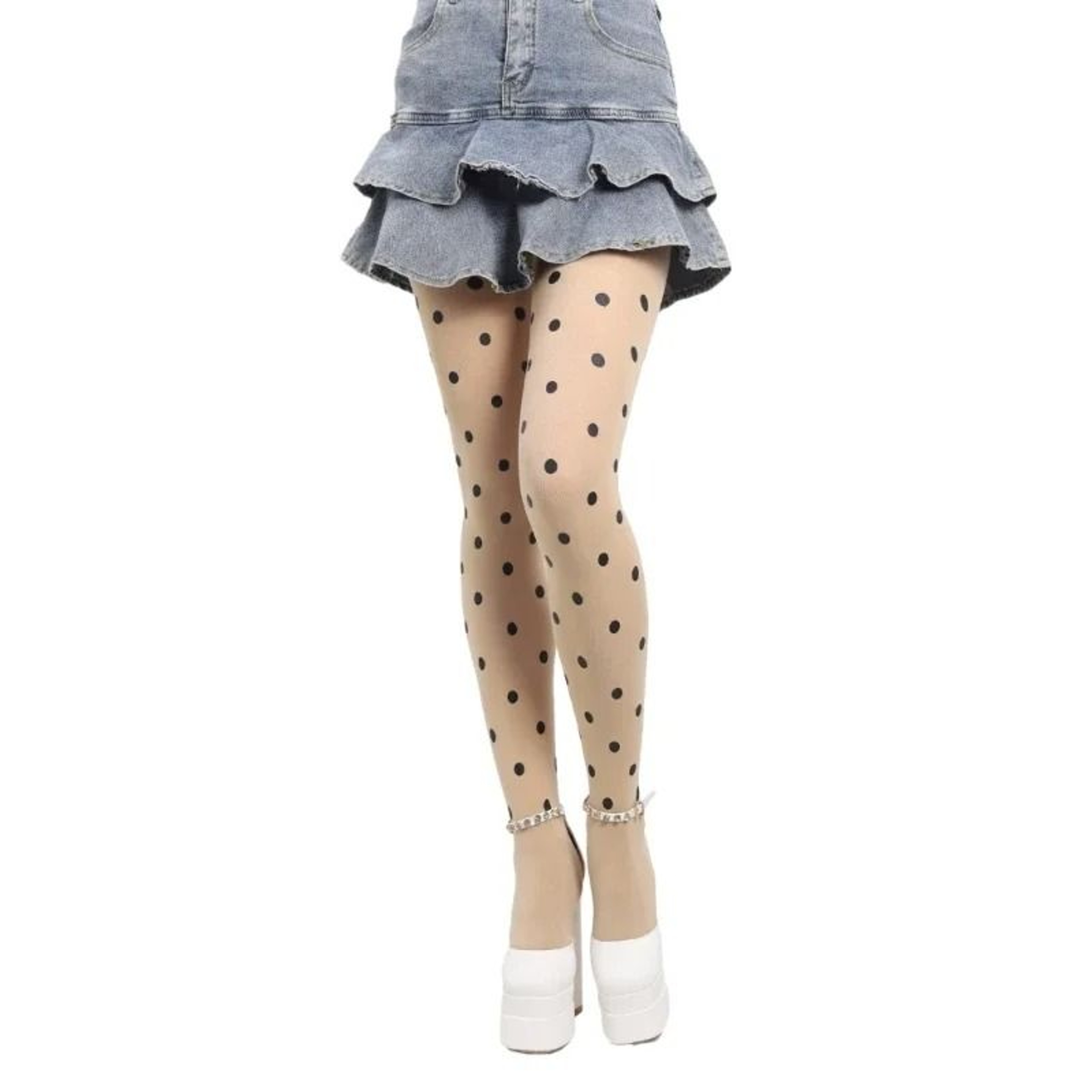 Timeless Polka Dot Textured Patterned Hosiery 6